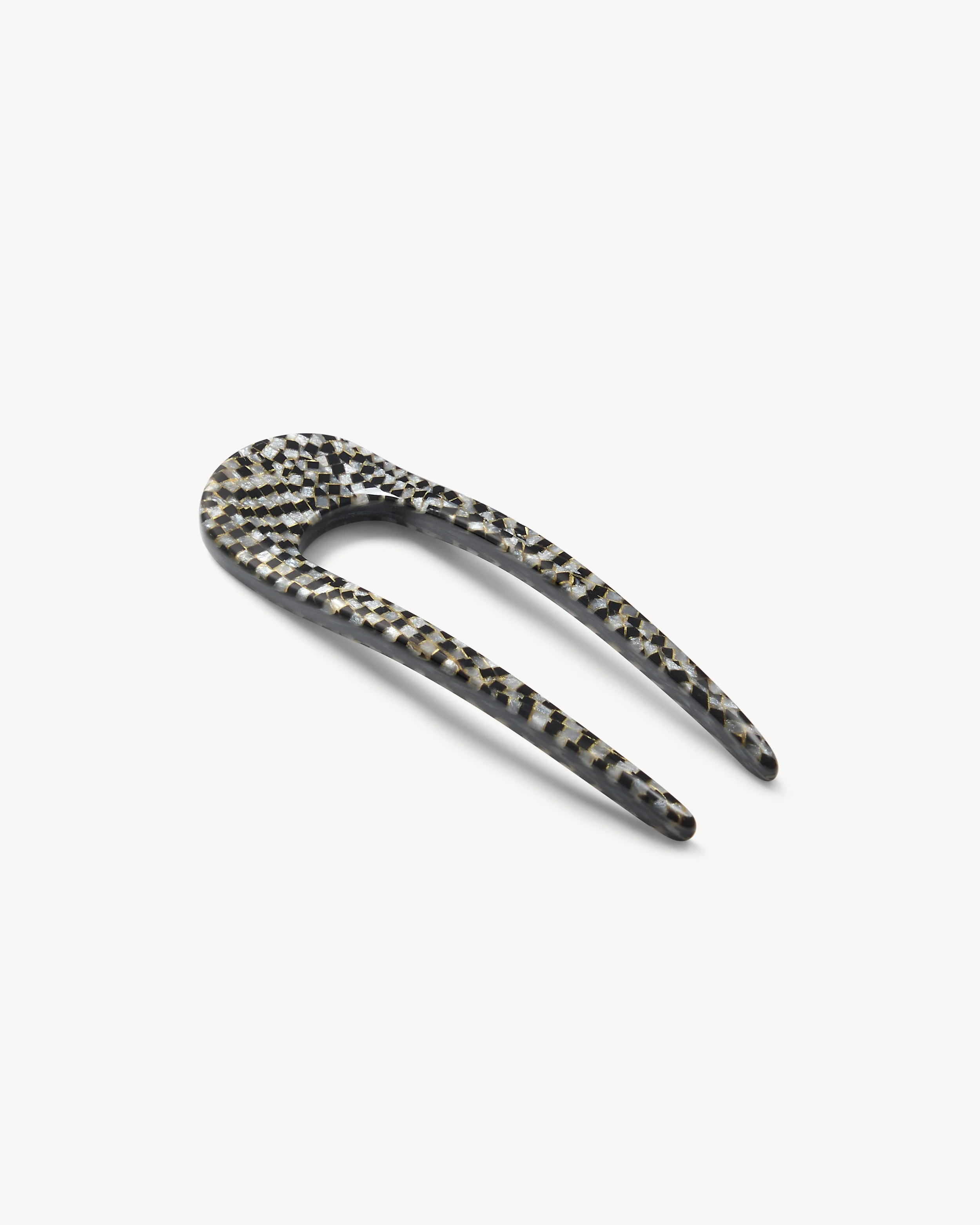 Mini French Hair Pin in Perle Noir - Image 2