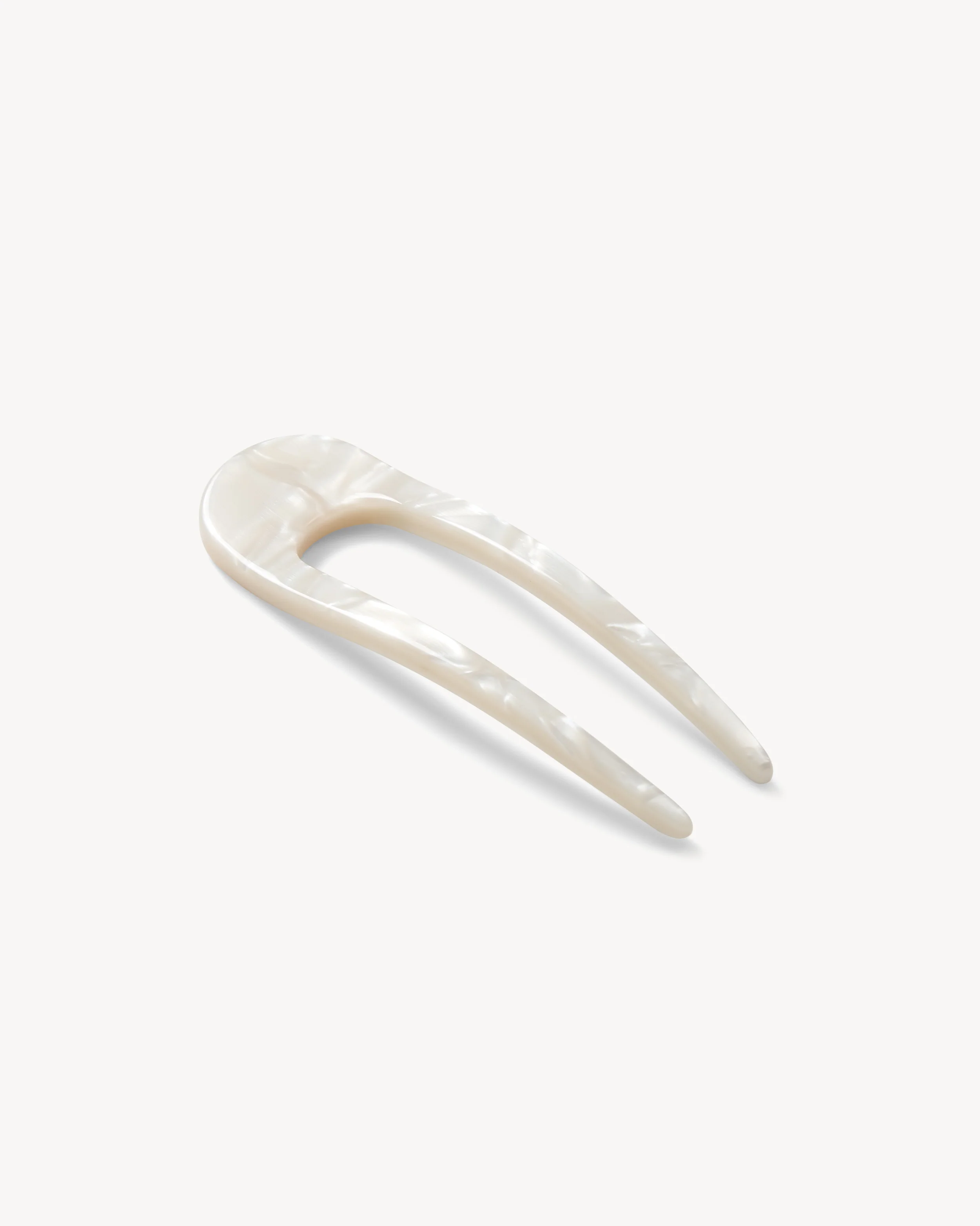 Mini French Hair Pin in White Shell - Image 2