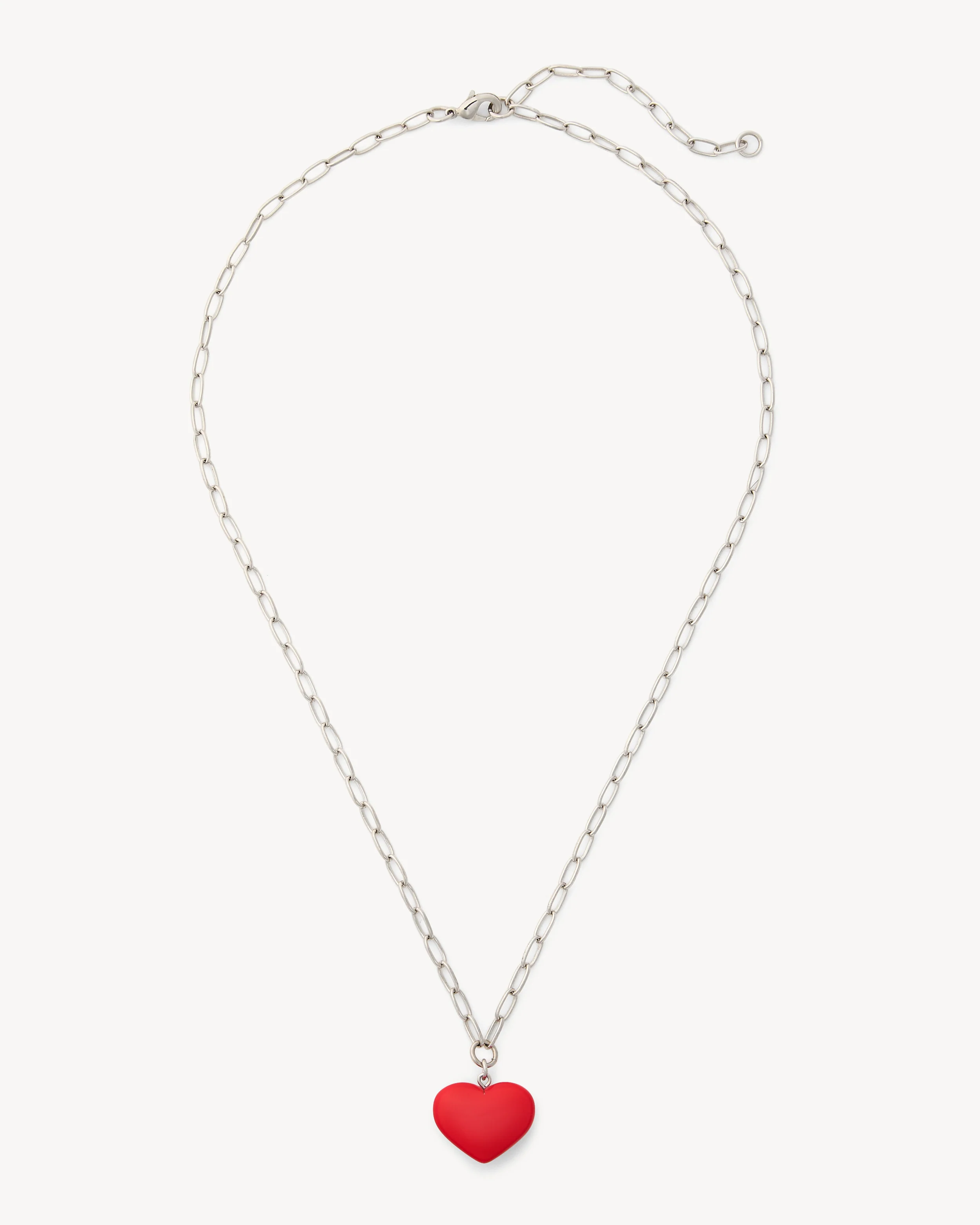 Mini Heart Pendant Necklace in Ruby - Image 3