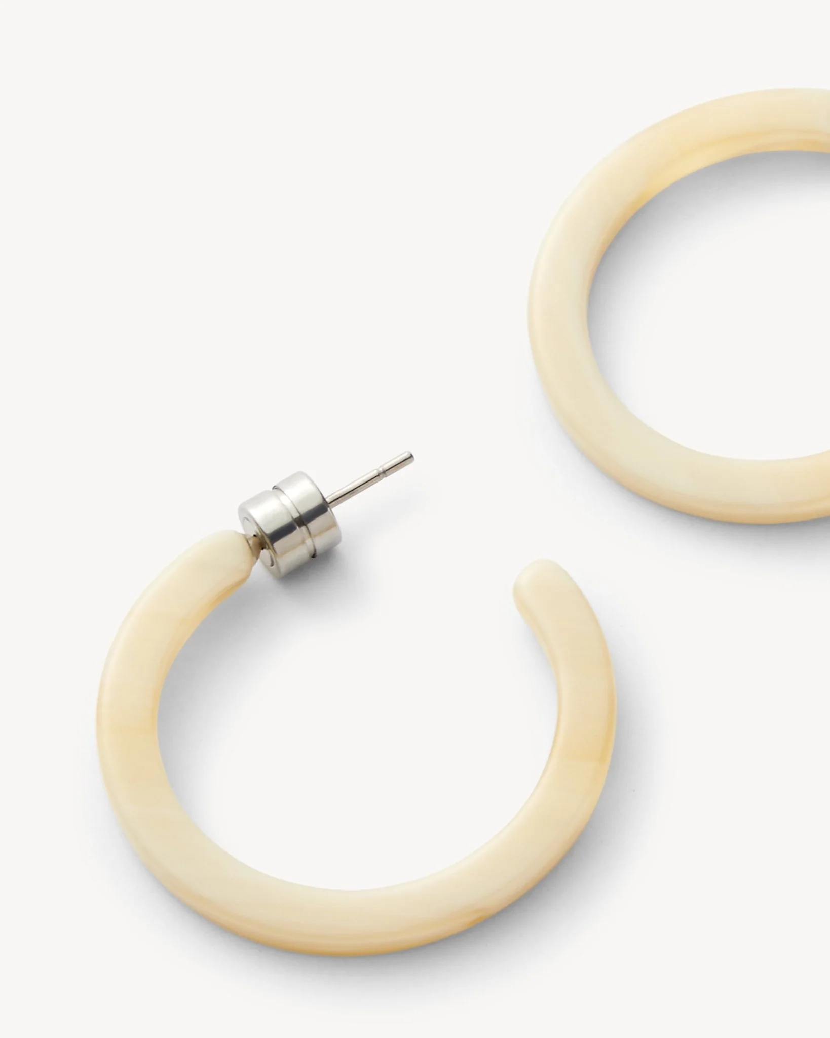 Mini Hoops in Alabaster - Image 2
