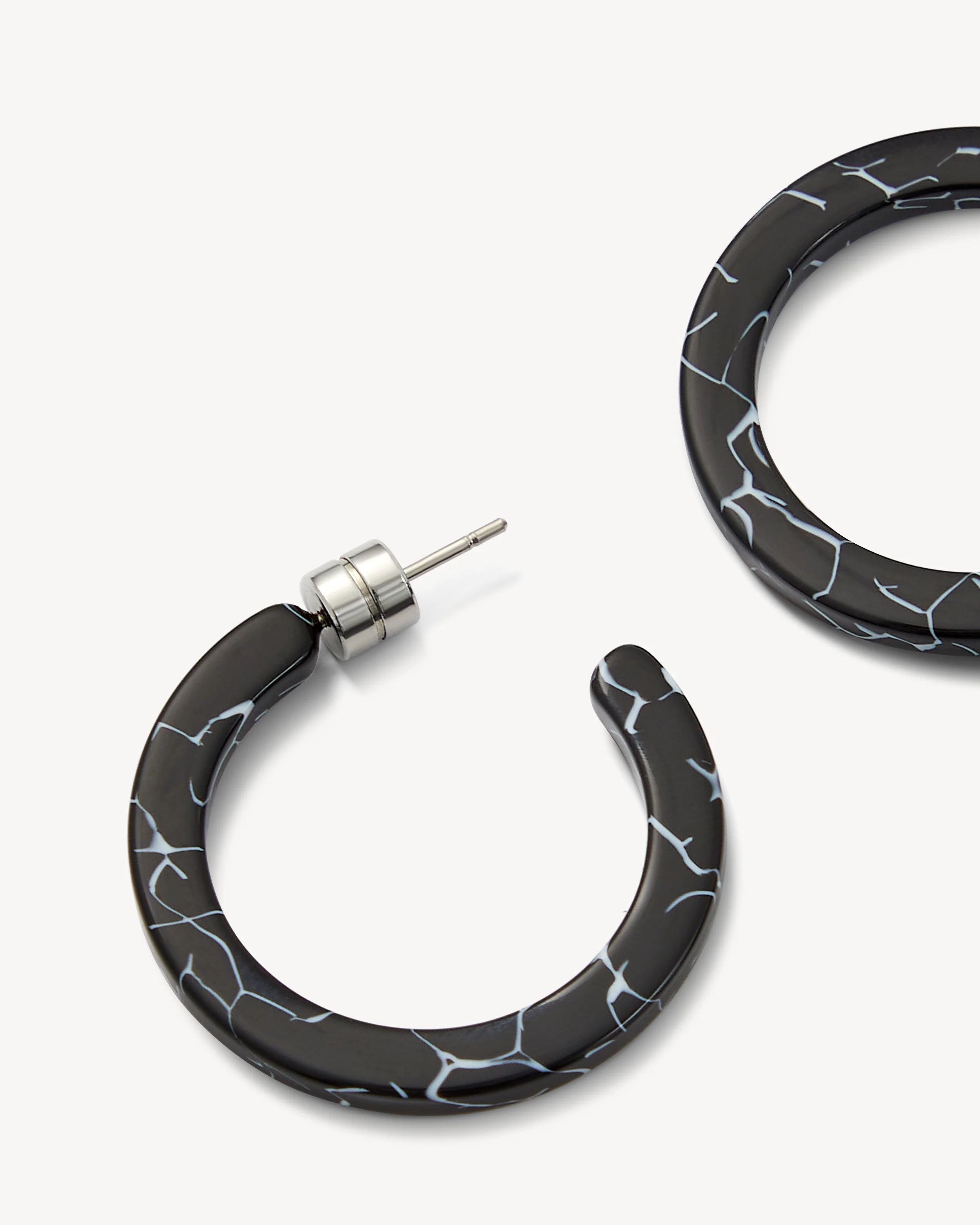 Mini Hoops in Black Marble - Image 2