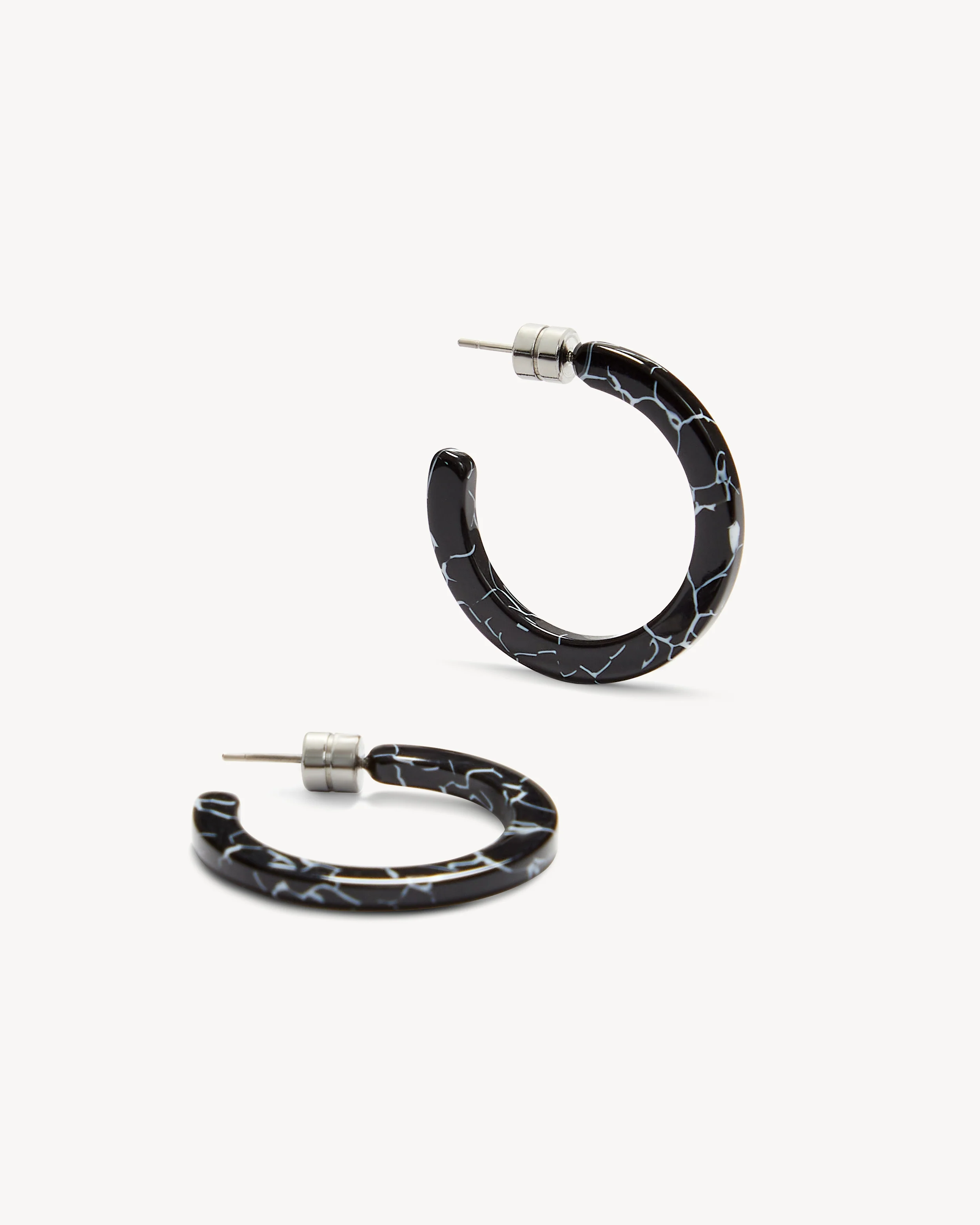 Mini Hoops in Black Marble - Image 3