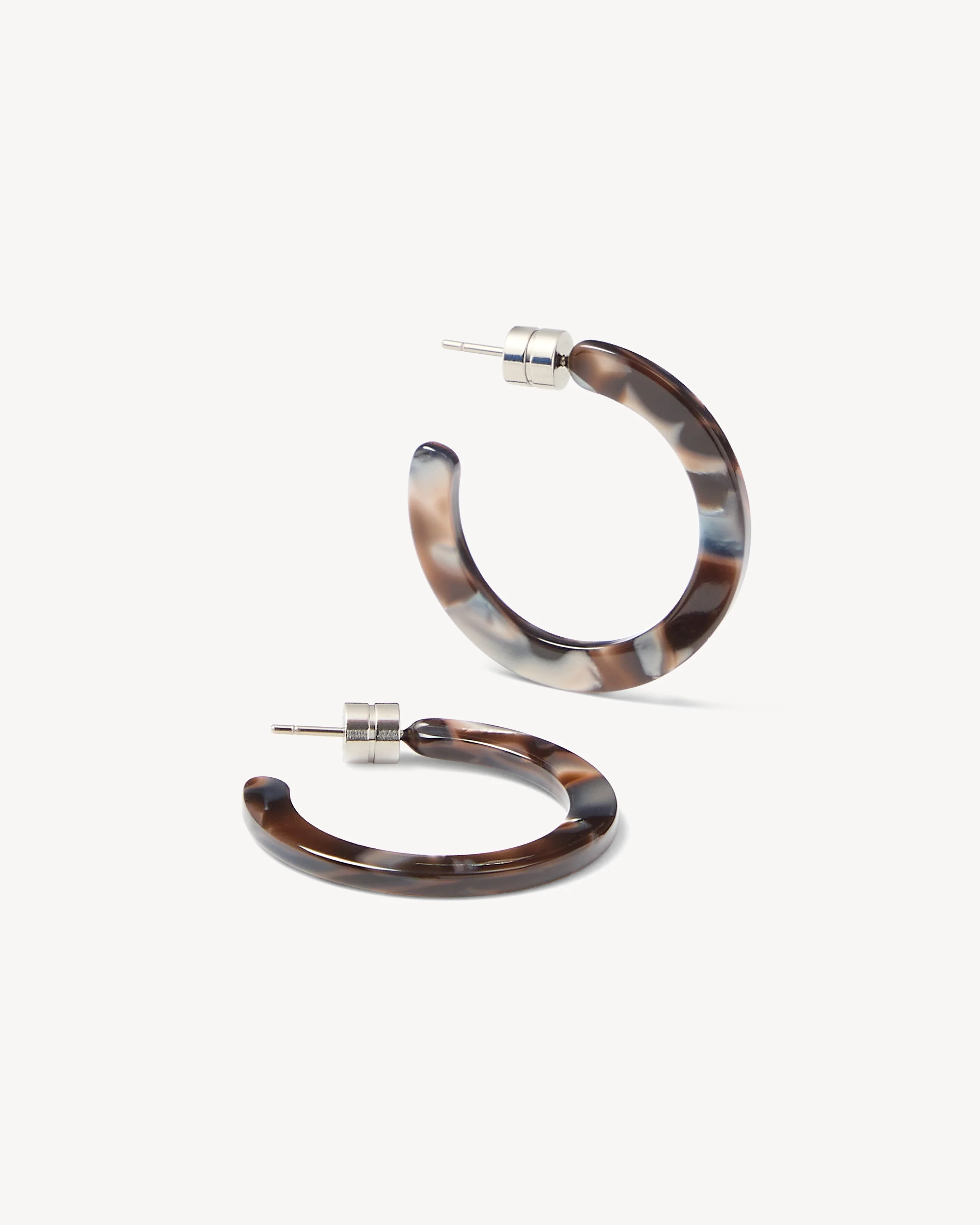 Mini Hoops in Blue Horn - Image 3