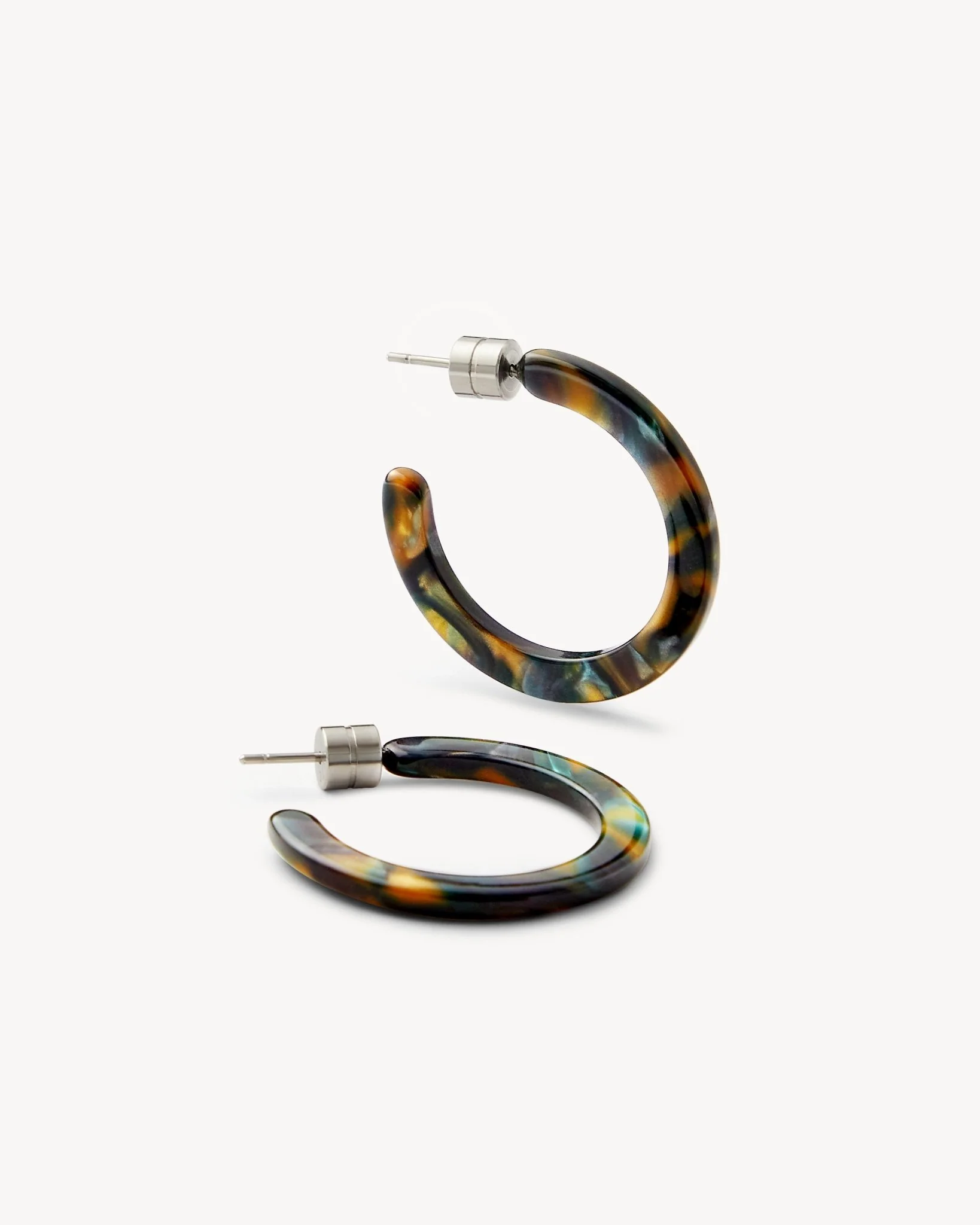 Mini Hoops in Green Tortoise - Image 3
