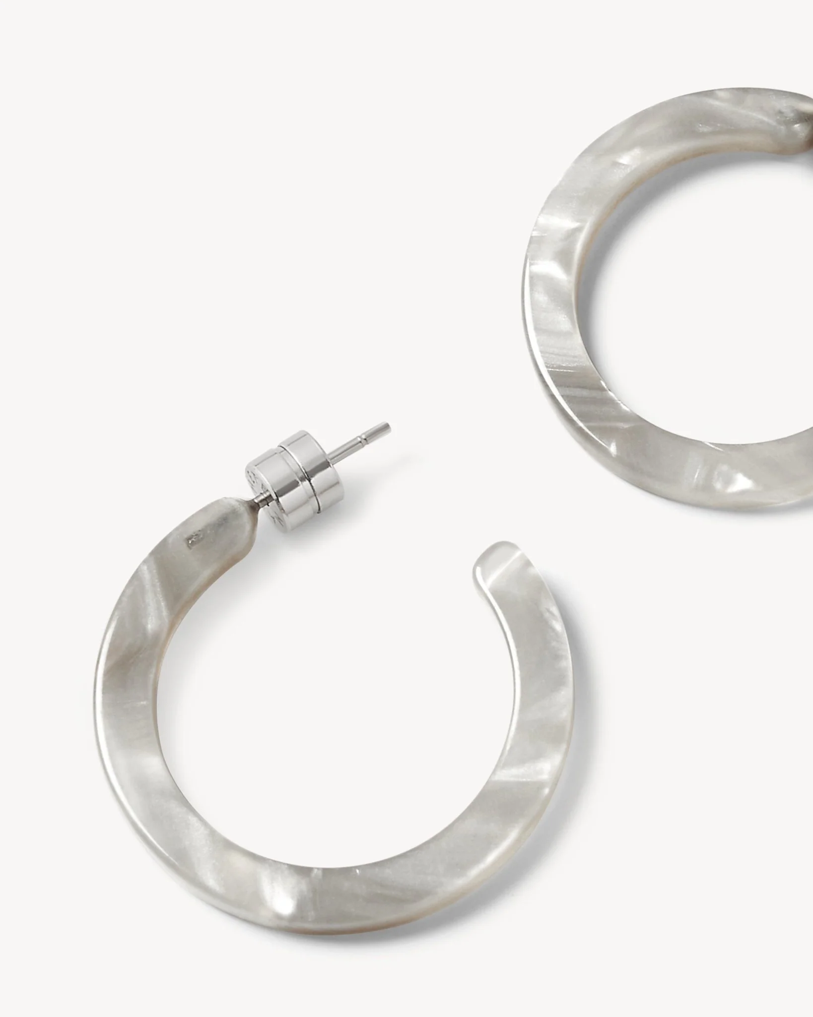 Mini Hoops in Grey Shell - Image 2