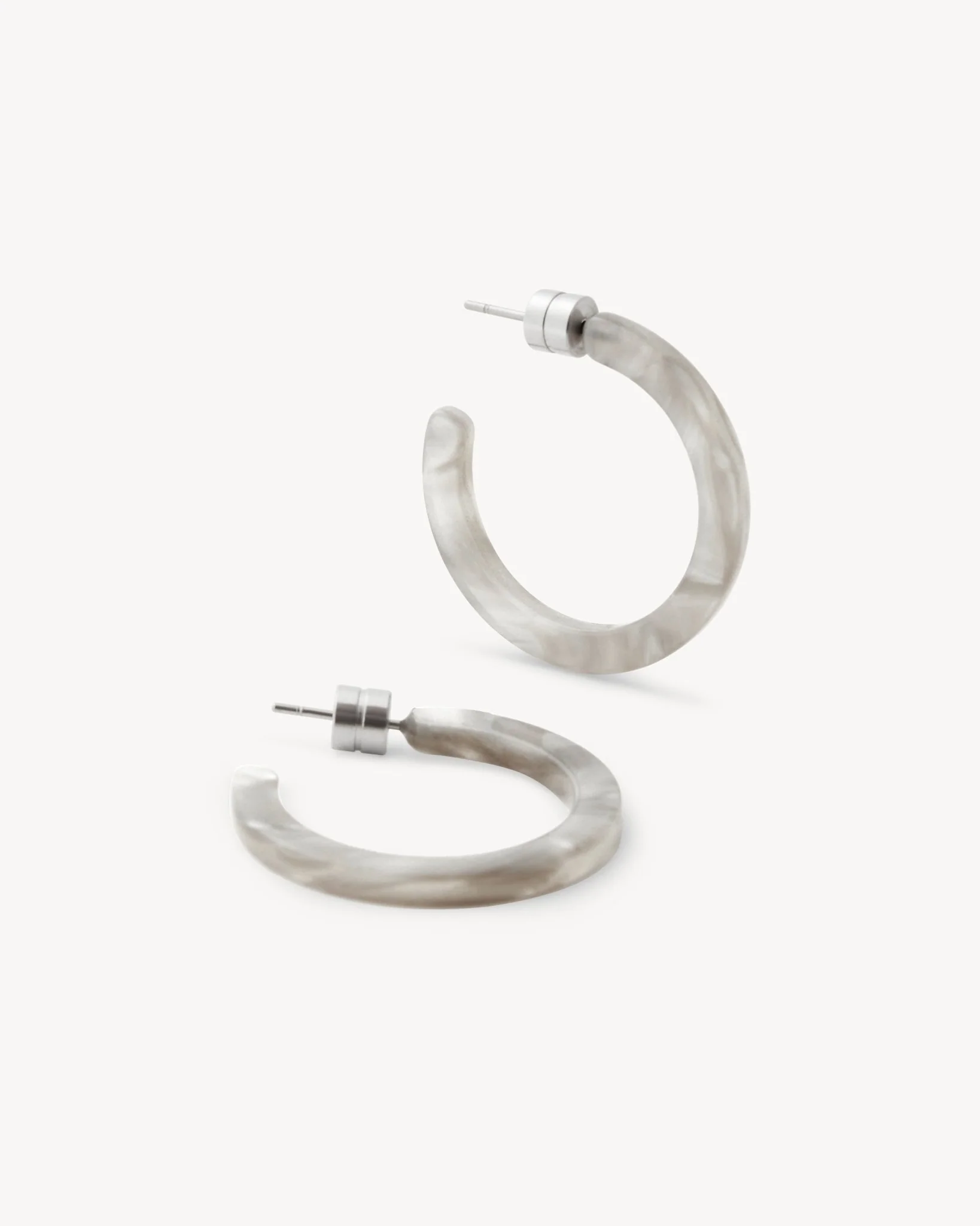 Mini Hoops in Grey Shell - Image 3