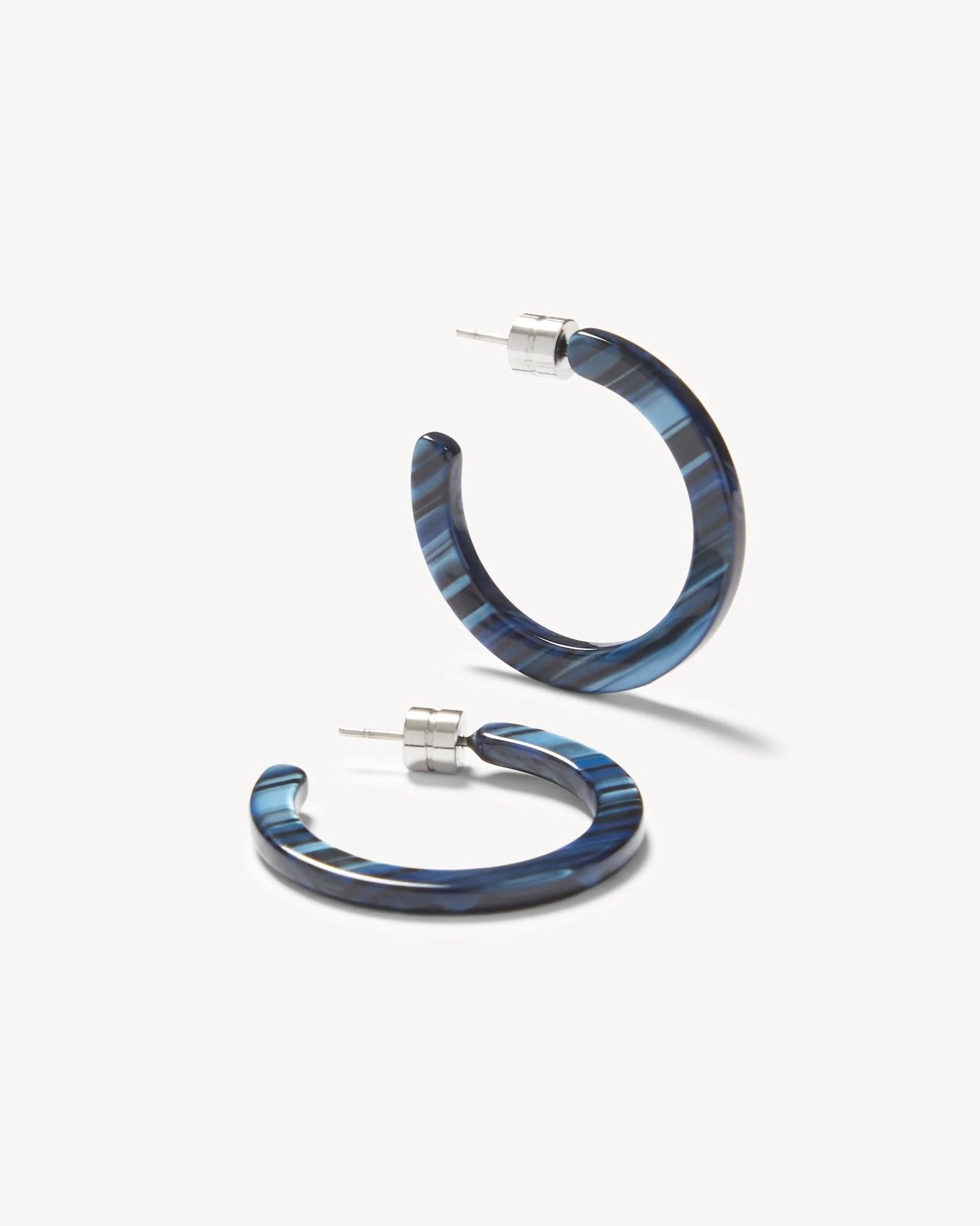 Mini Hoops in Indigo - Image 3