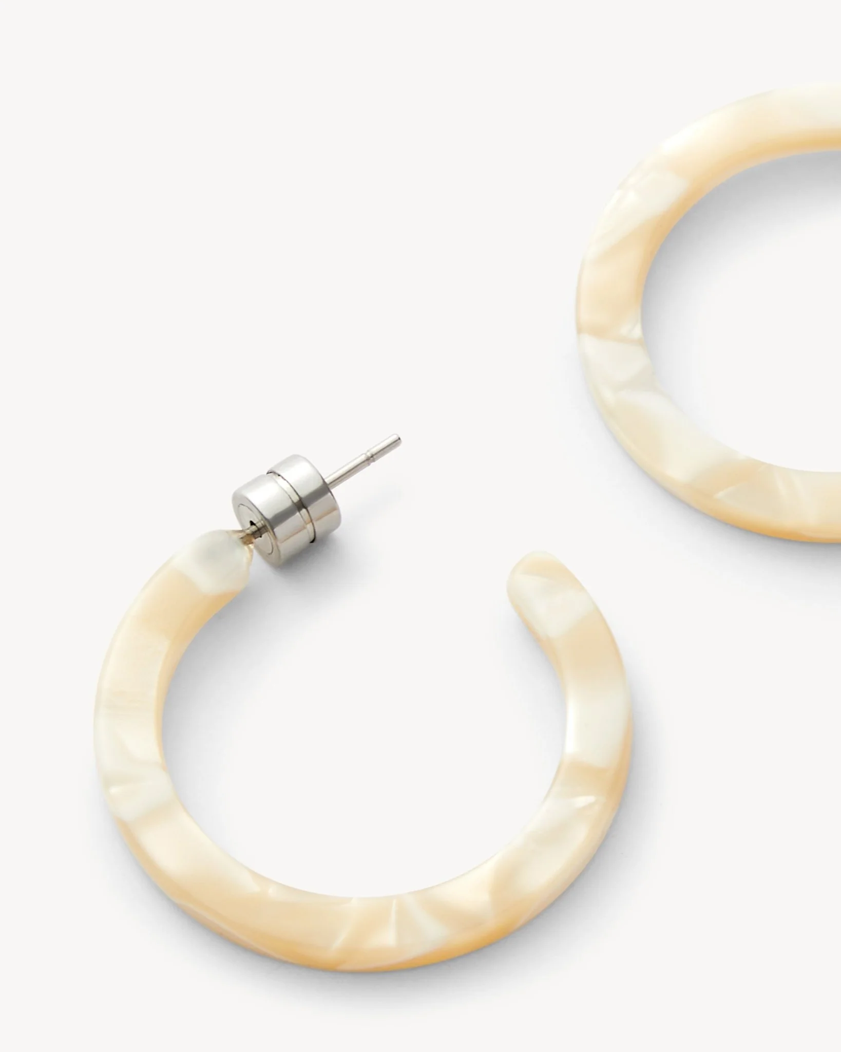 Mini Hoops in Ivory - Image 2