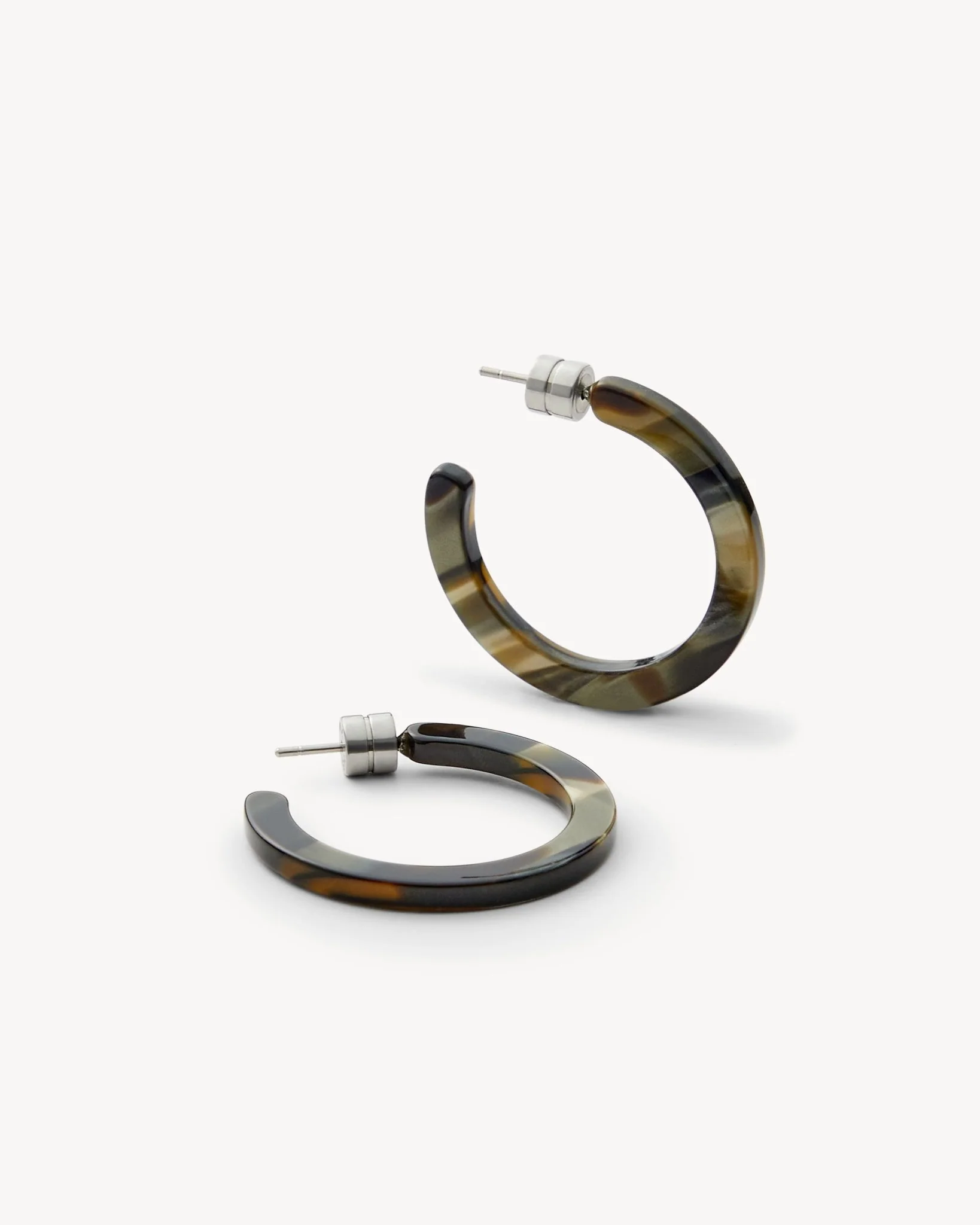 Mini Hoops in Midnight Horn - Image 3