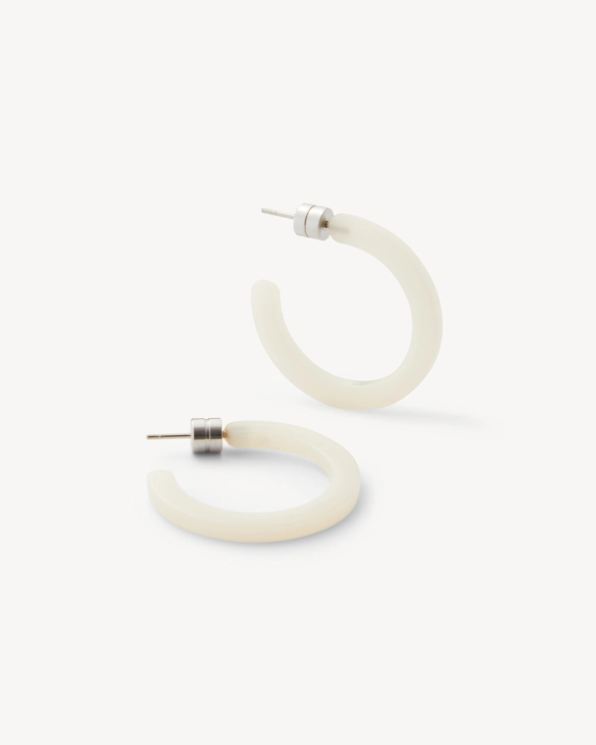 Mini Hoops in Milk Glass Matte - Image 3