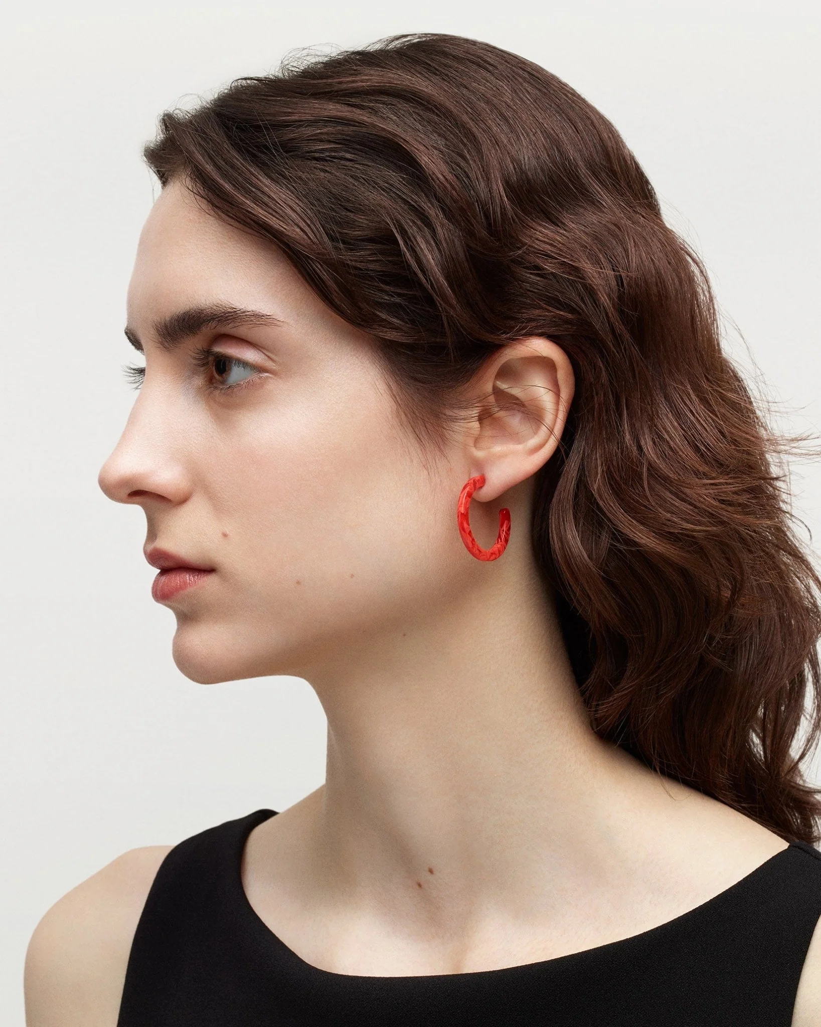 Mini Hoops in Poppy - Image 2