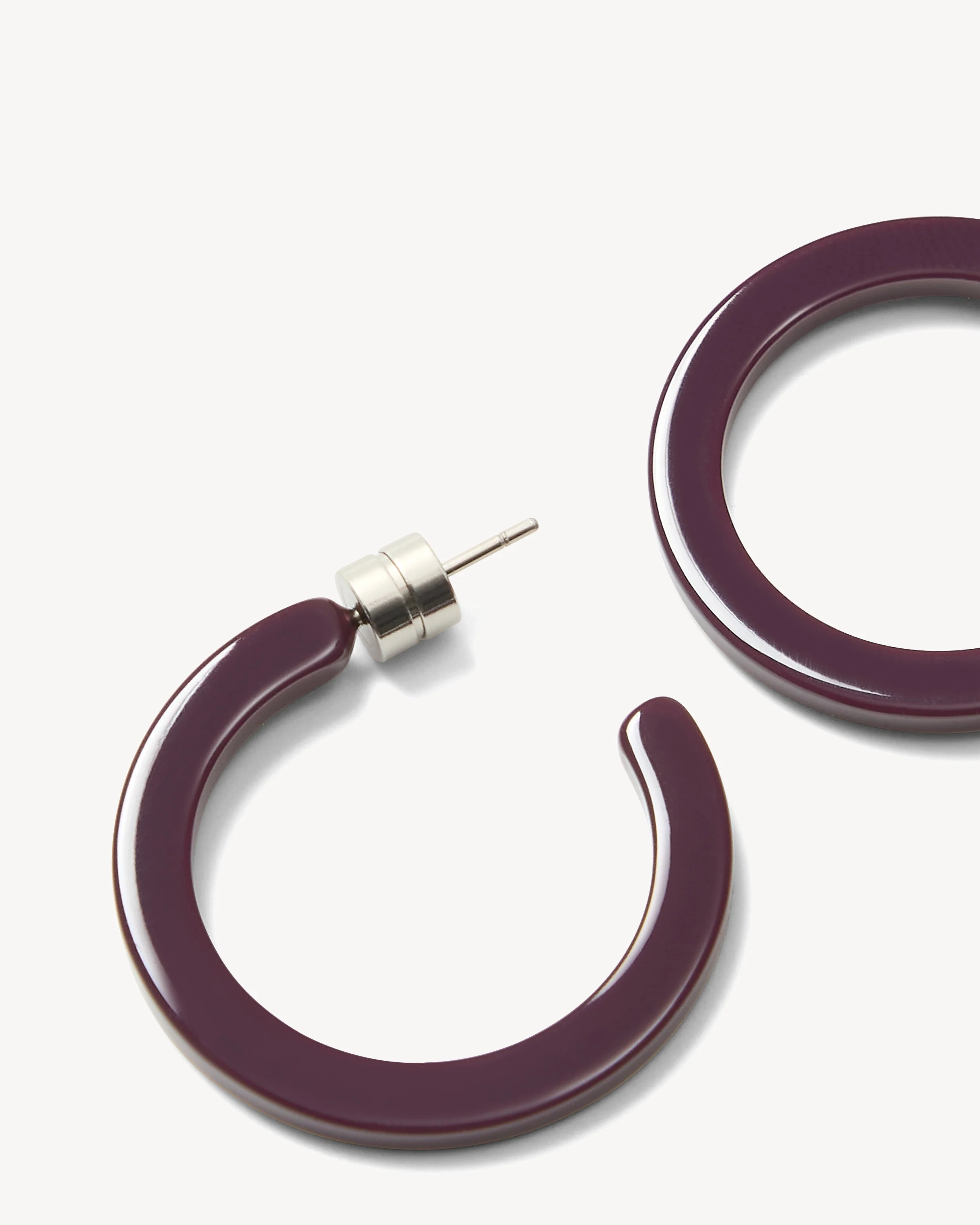 Mini Hoops in Royal Peony - Image 2