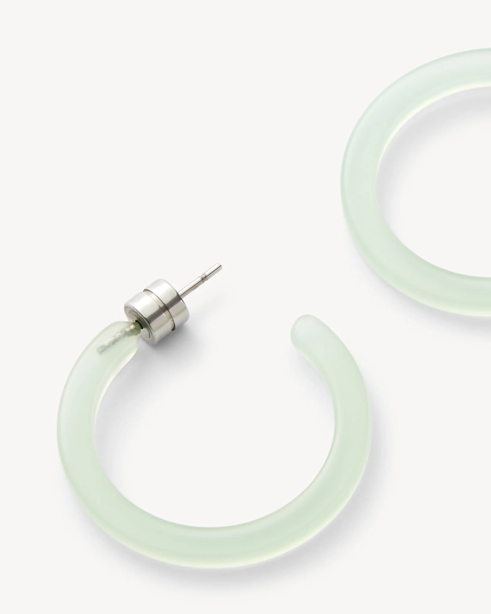 Mini Hoops in Sea Glass - Image 2