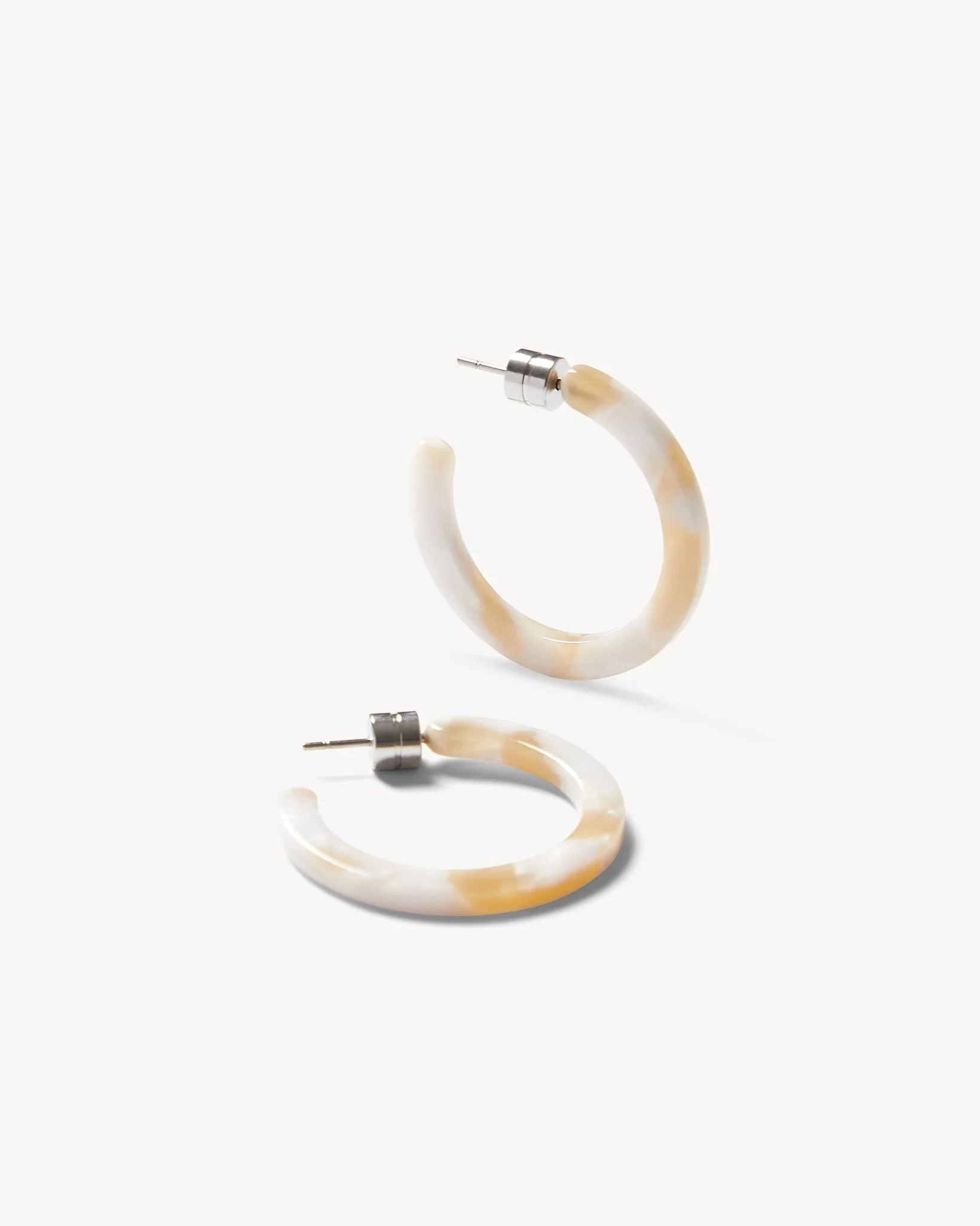 Mini Hoops in Taupe Shell - Image 3