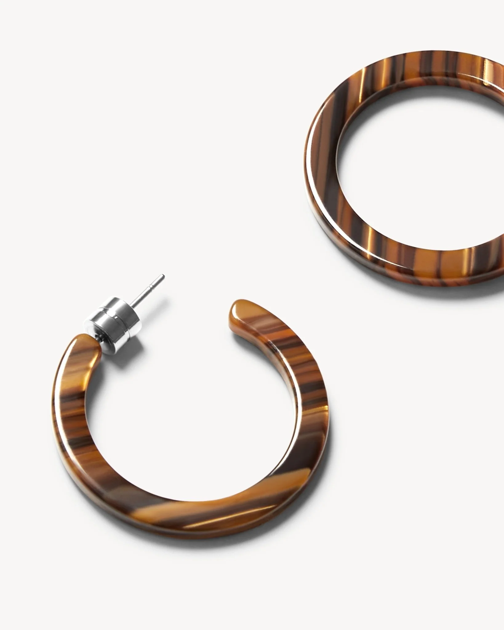Mini Hoops in Tiger's Eye - Image 2