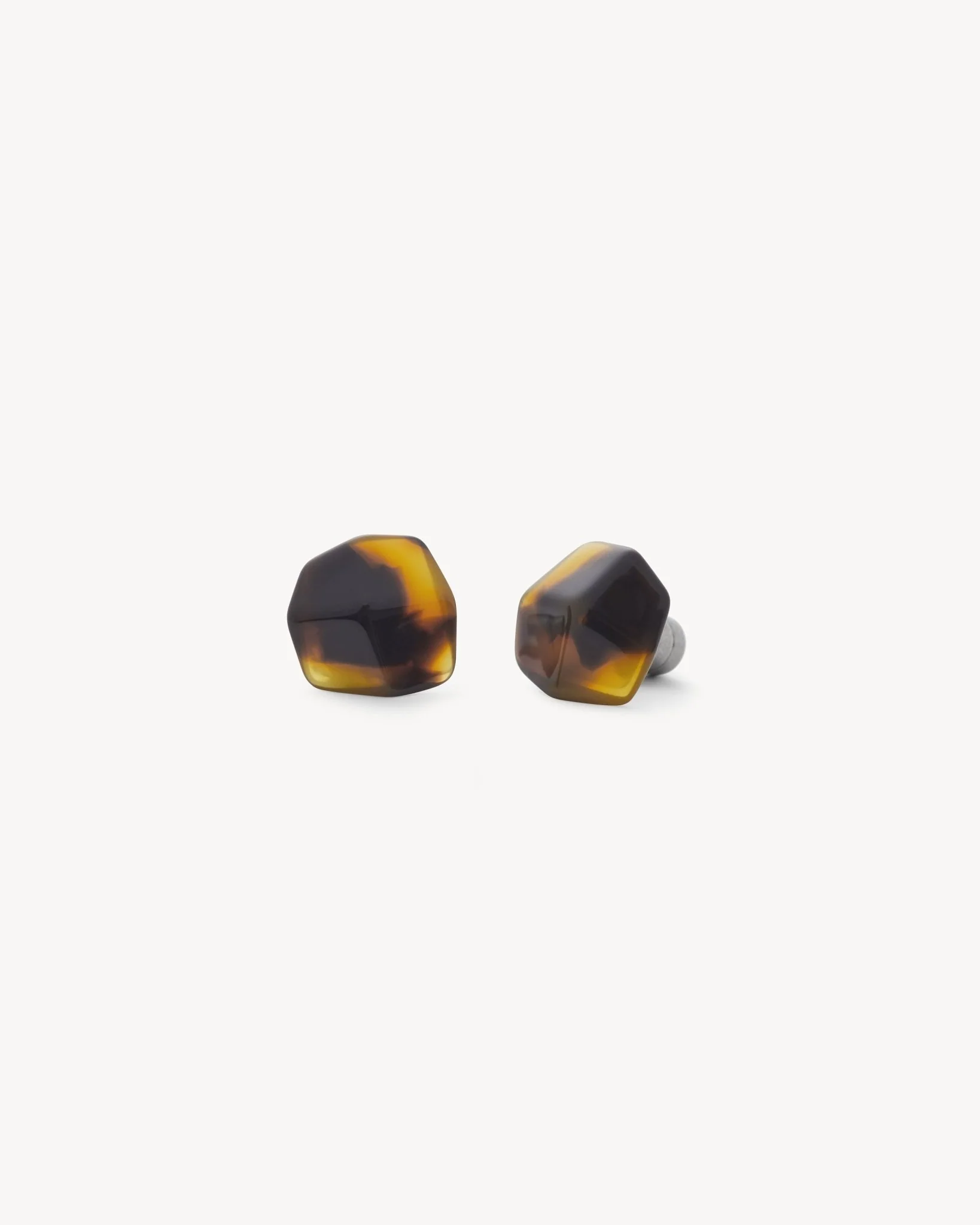 Mini Sculpture Studs in Classic Tortoise - Image 2