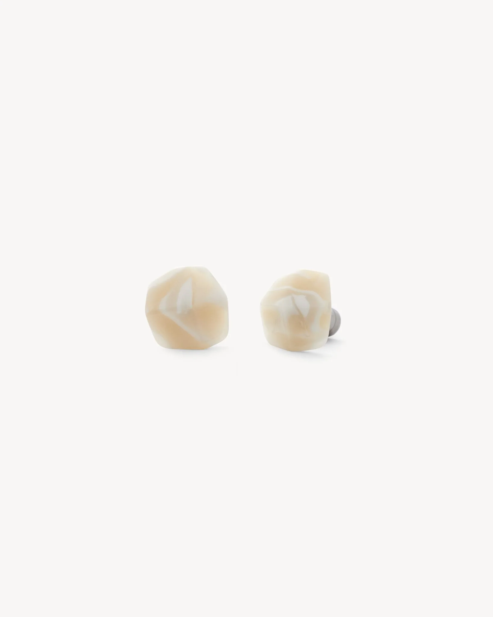 Mini Sculpture Studs in Ivory - Image 2