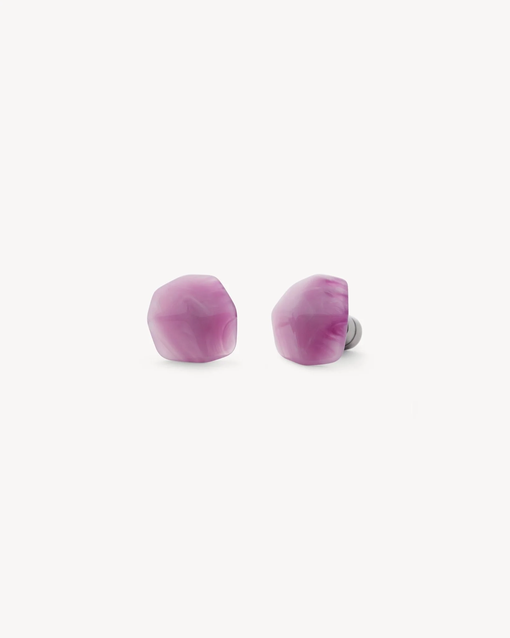 Mini Sculpture Studs in Orchid - Image 2