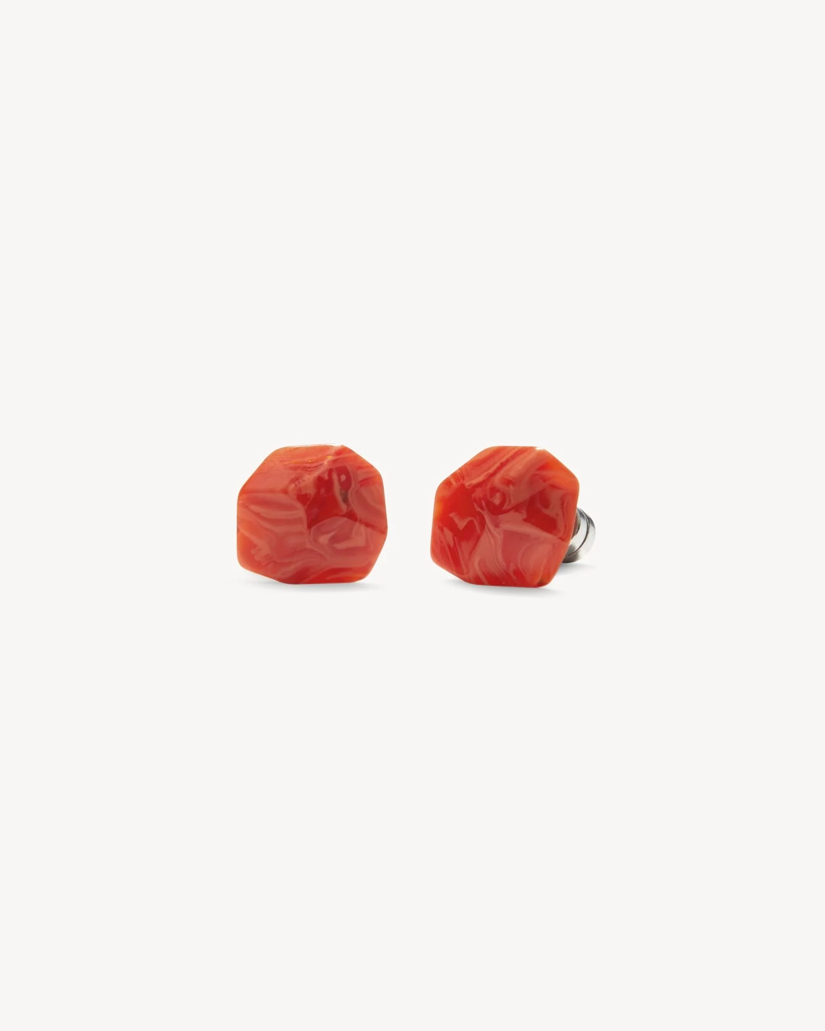 Mini Sculpture Studs in Poppy - Image 2