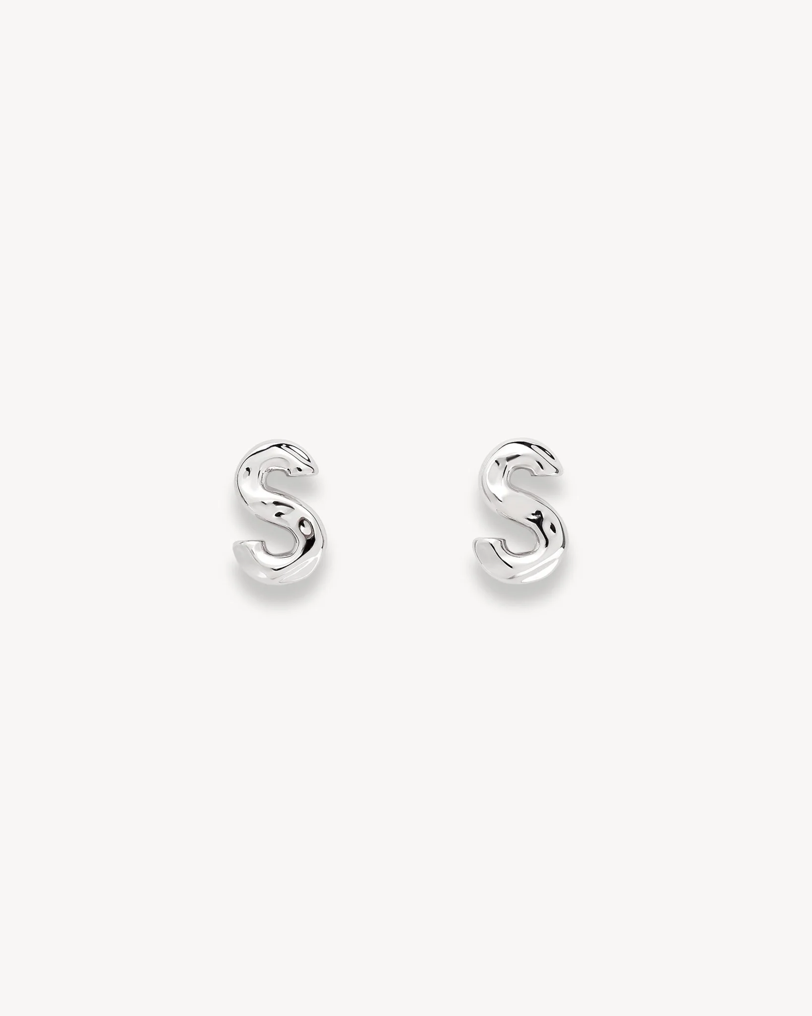 Monogram Studs in Silver - Image 12