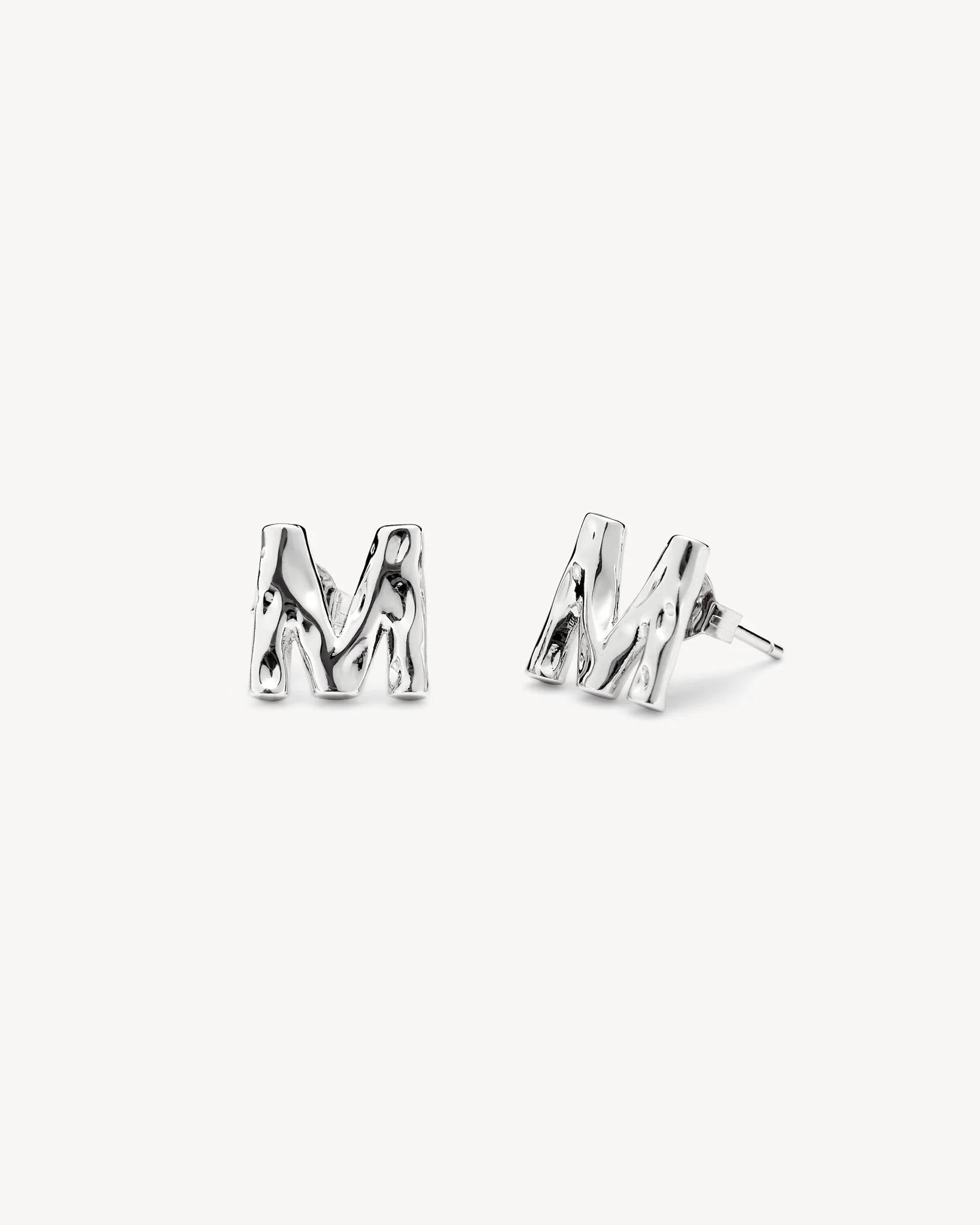 Monogram Studs in Silver - Image 2