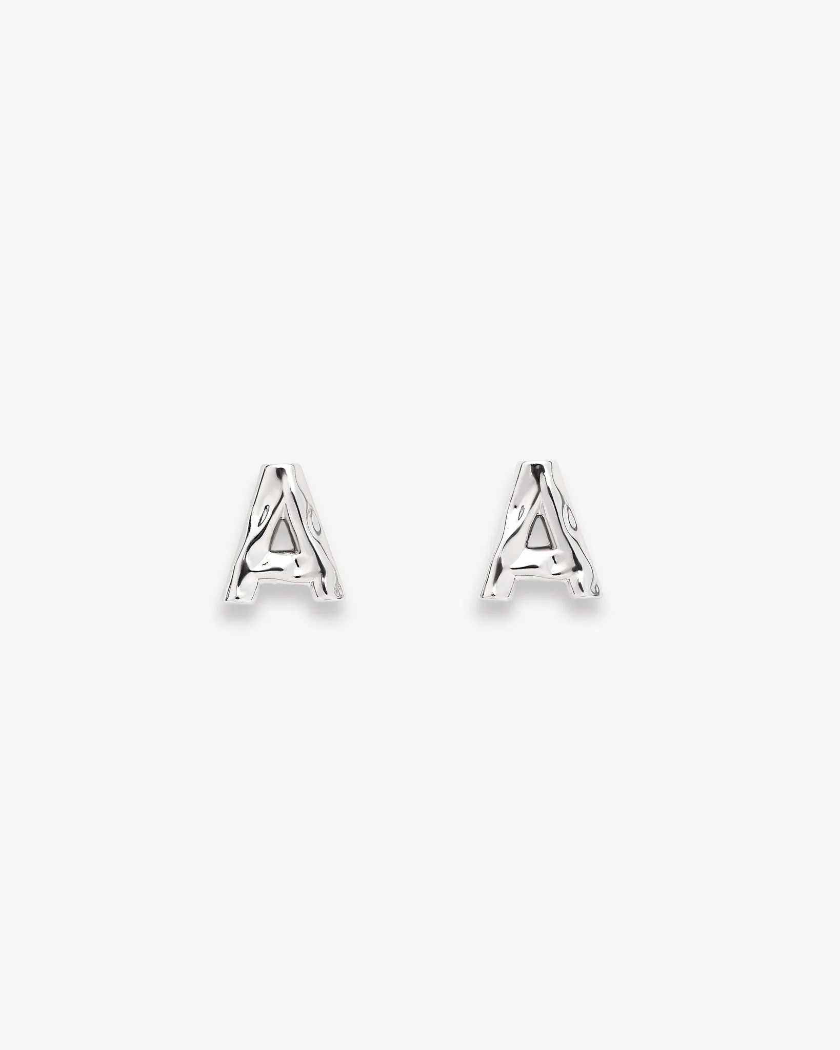 Monogram Studs in Silver - Image 3