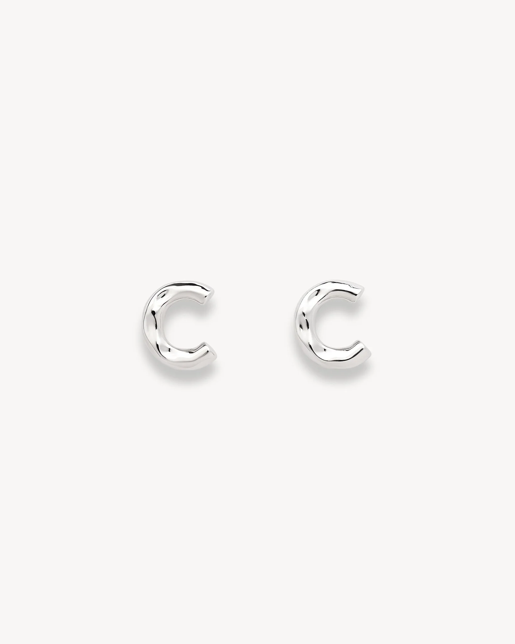 Monogram Studs in Silver - Image 4