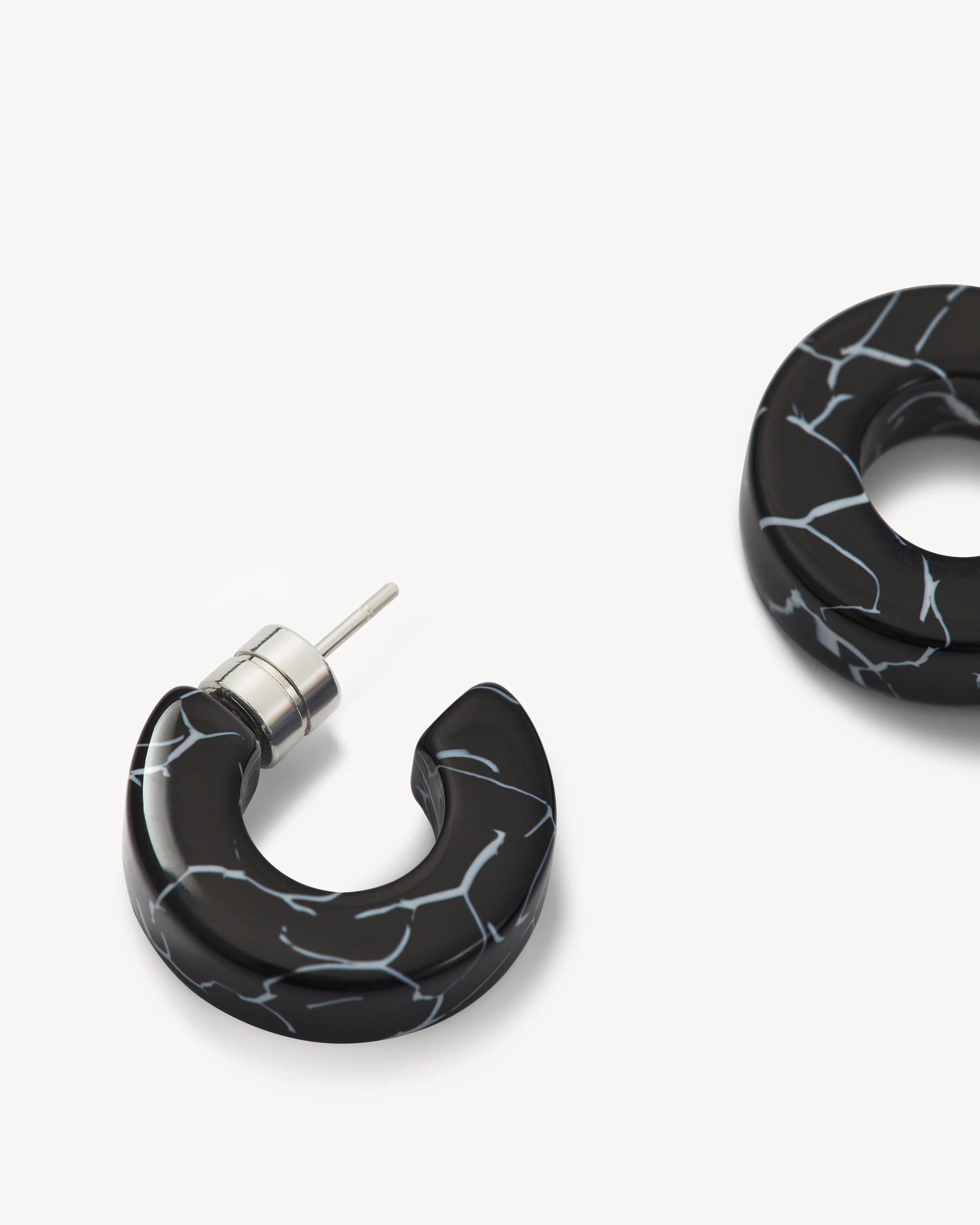 Muse Hoops in Black Marble - Image 2