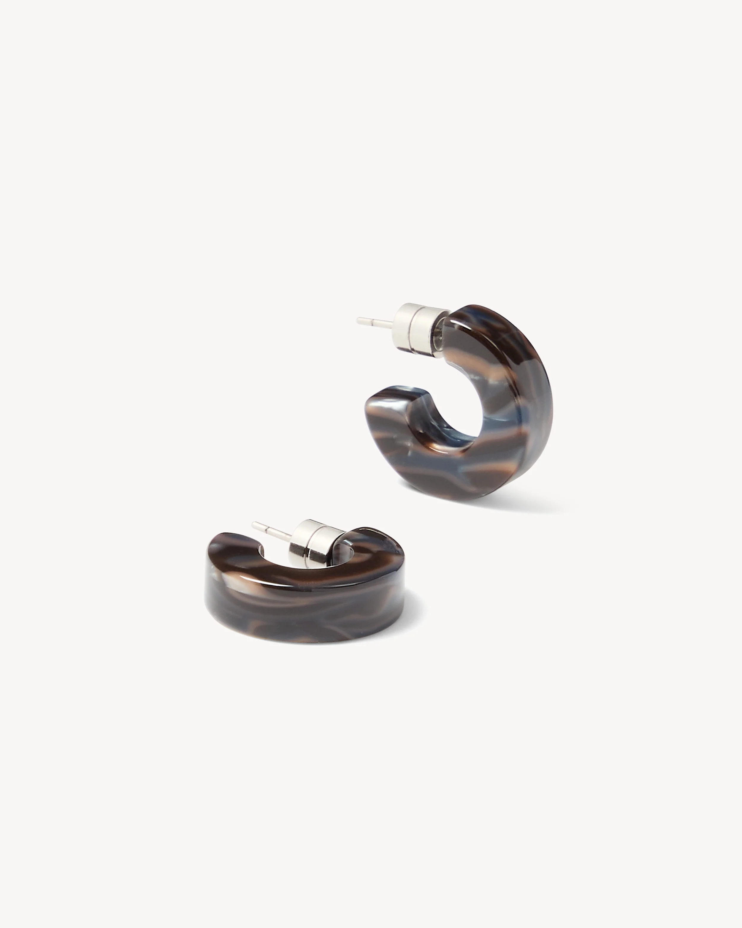 Muse Hoops in Blue Horn - Image 3