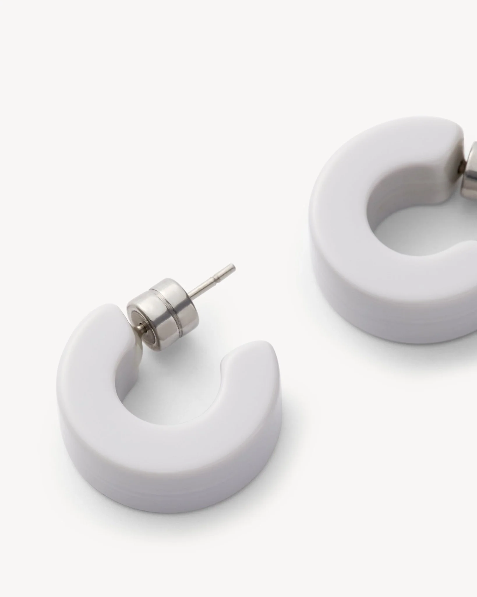 Muse Hoops in Light Grey - Image 2
