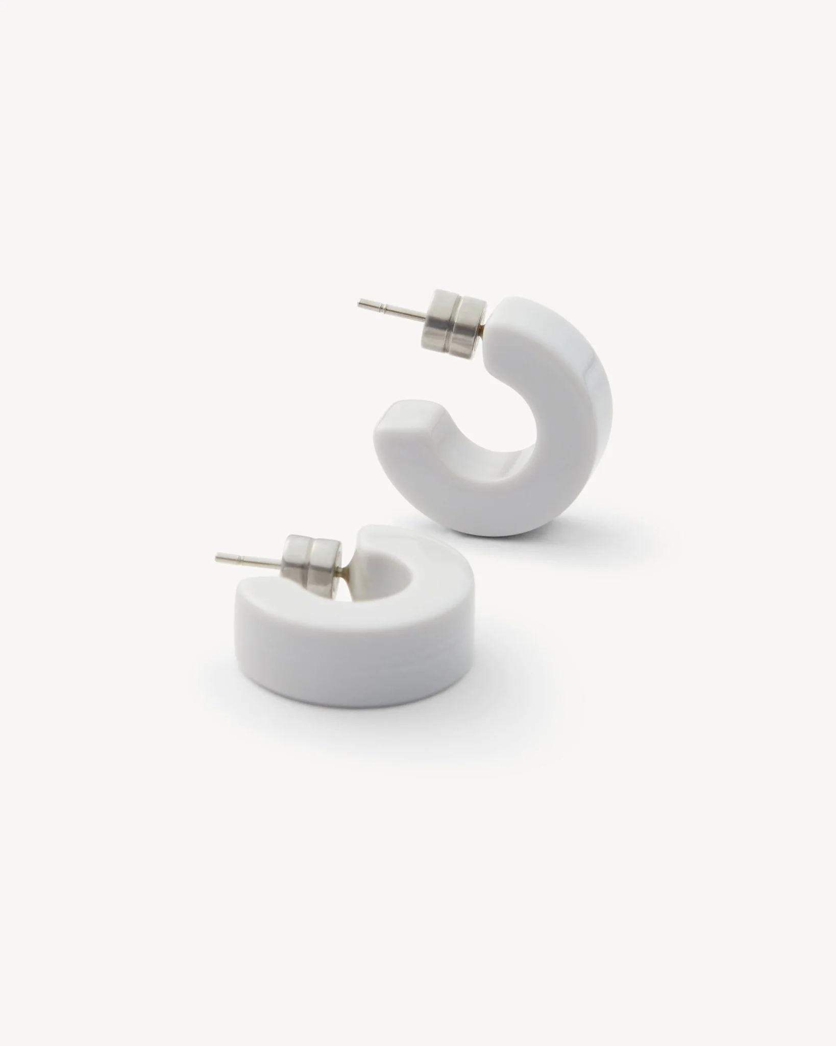 Muse Hoops in Light Grey - Image 3