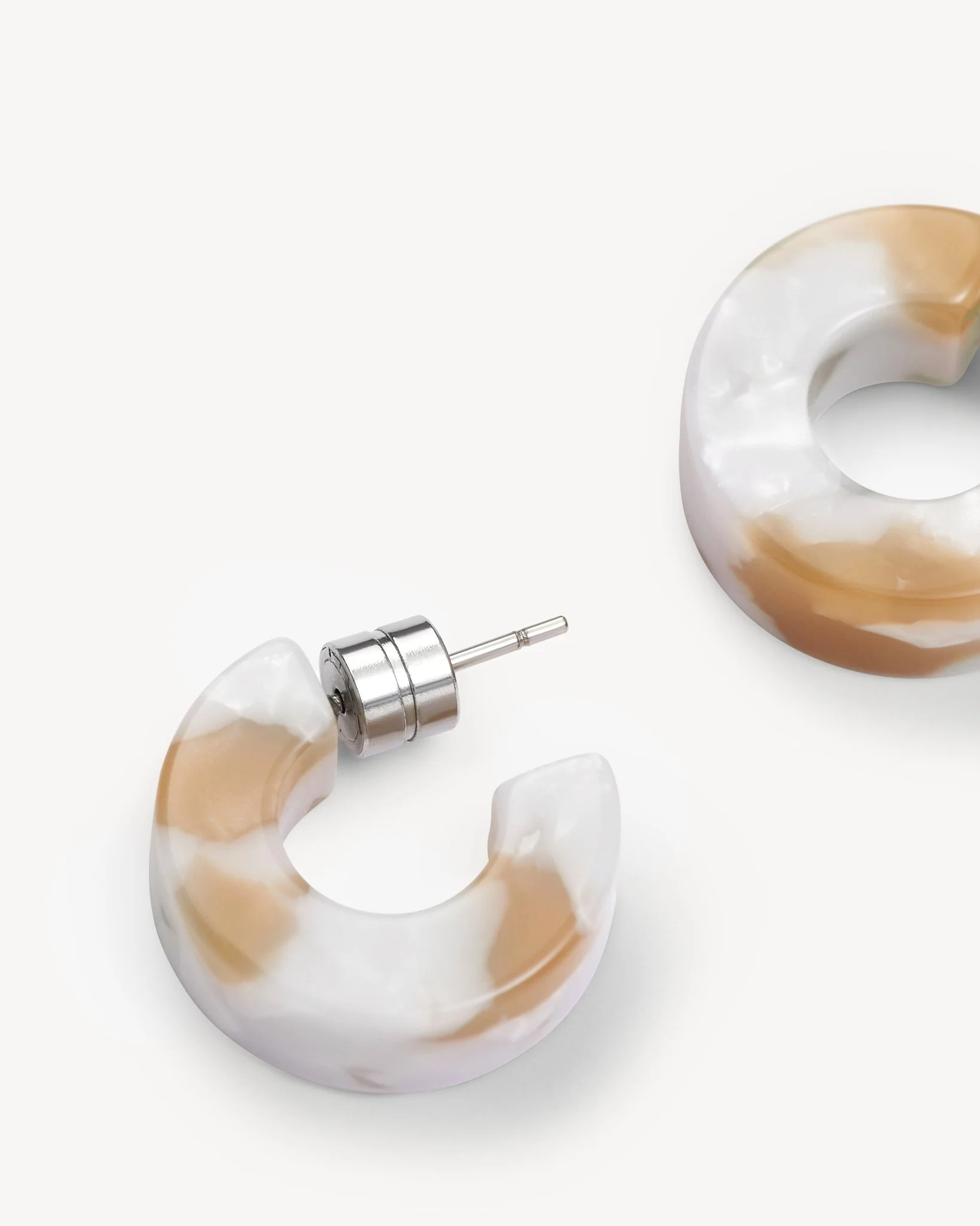 Muse Hoops in Taupe Shell - Image 2