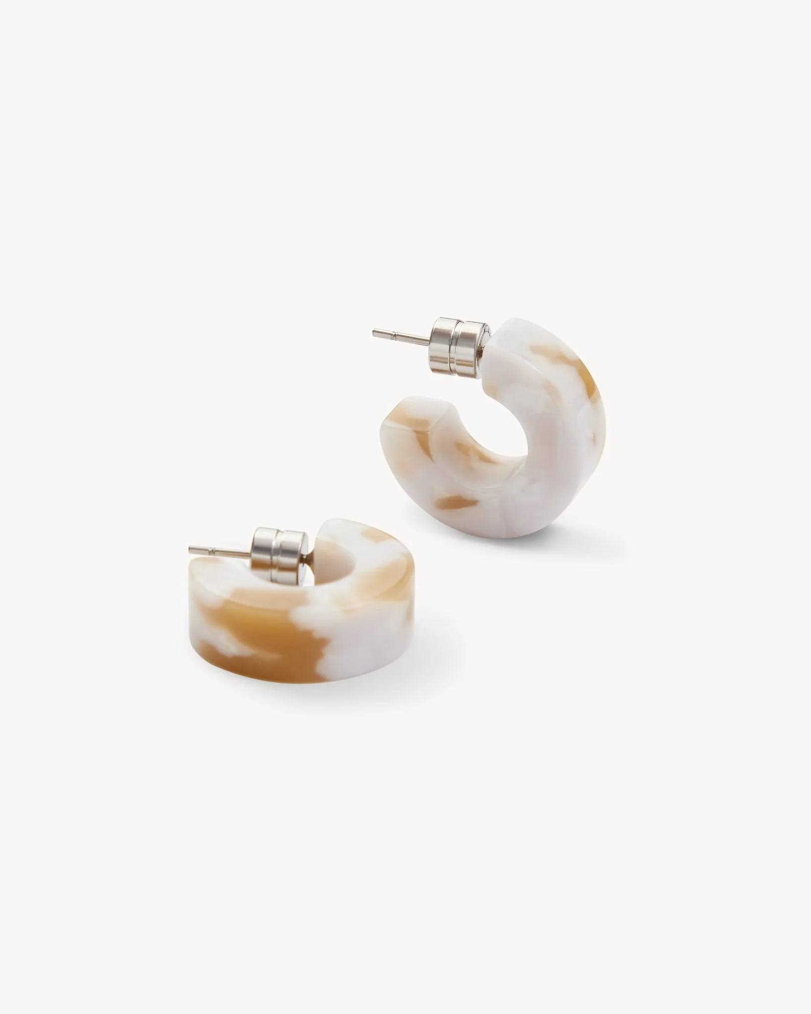 Muse Hoops in Taupe Shell - Image 3