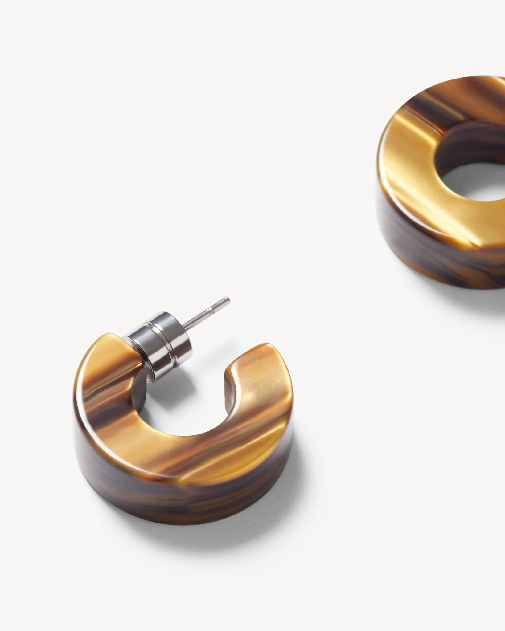 Muse Hoops in Tiger's Eye - Image 2