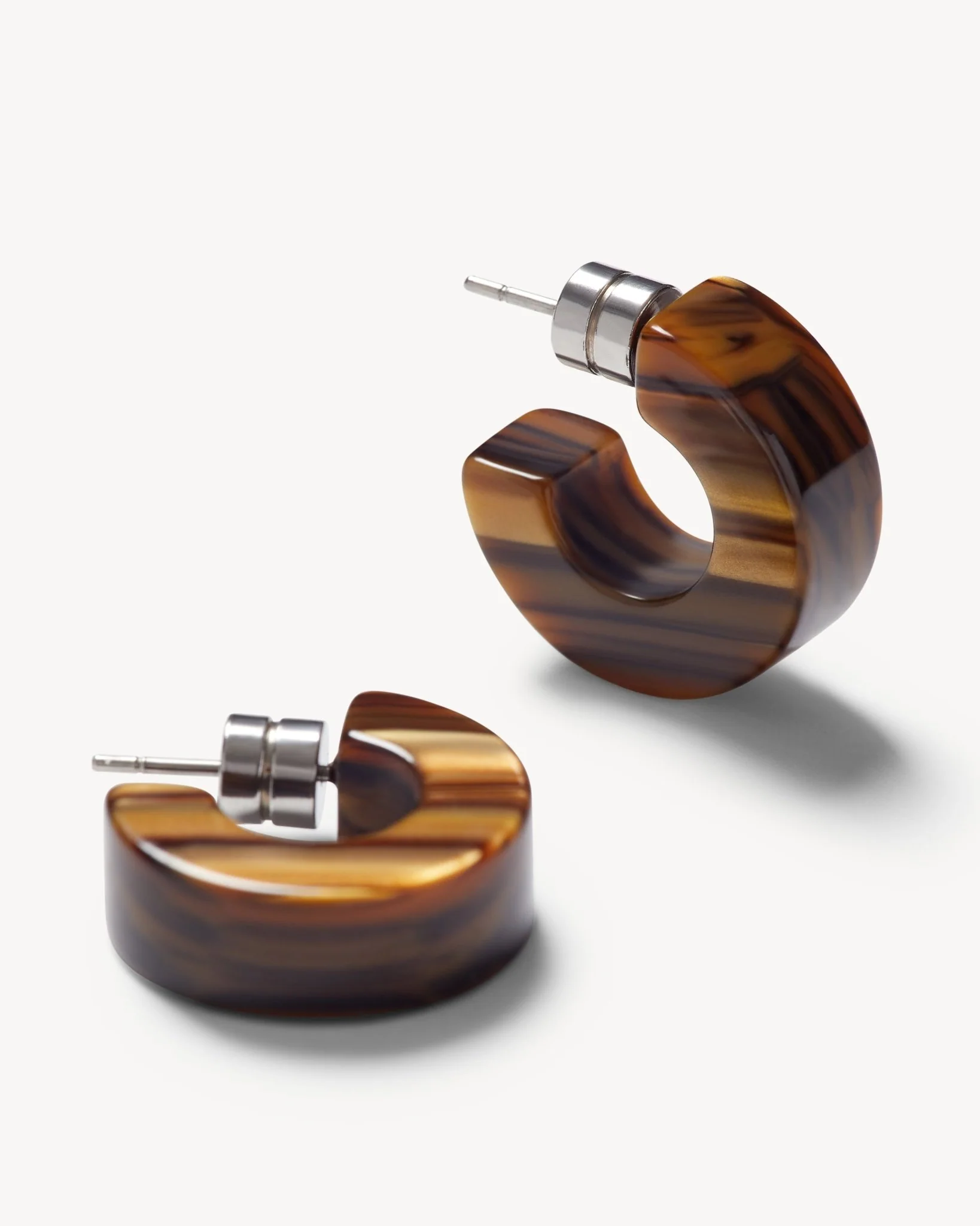 Muse Hoops in Tiger's Eye - Image 3