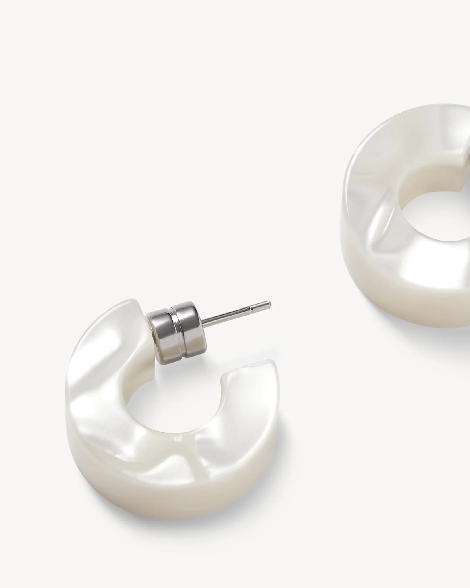 Muse Hoops in White Shell - Image 2