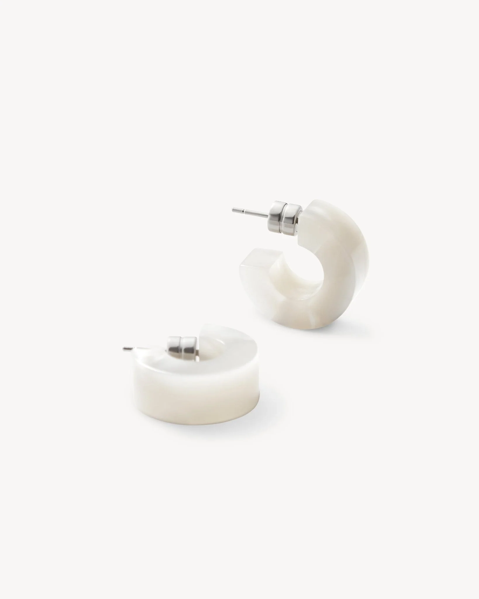 Muse Hoops in White Shell - Image 3