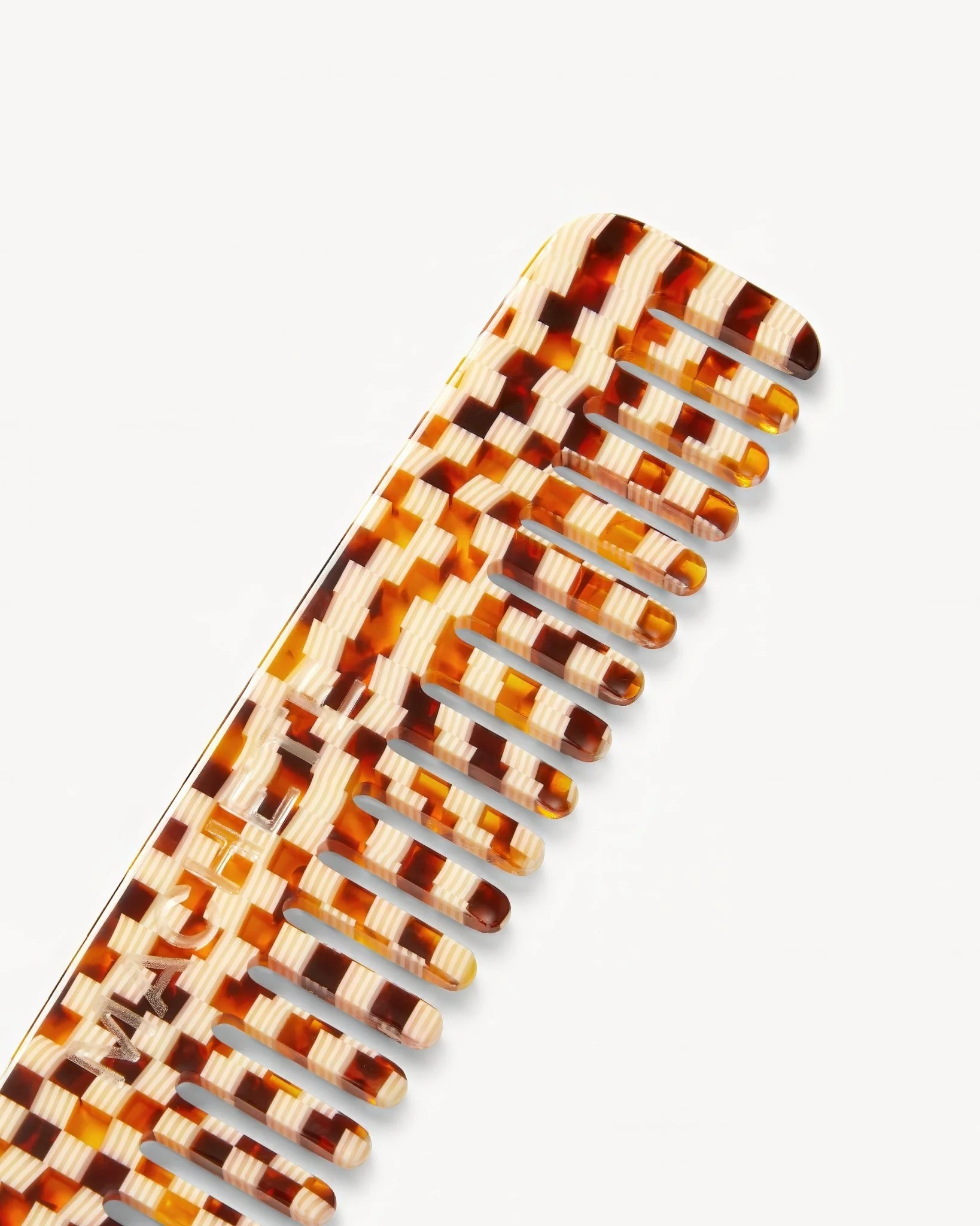 No. 3 Comb in Tortoise Checker - Image 2