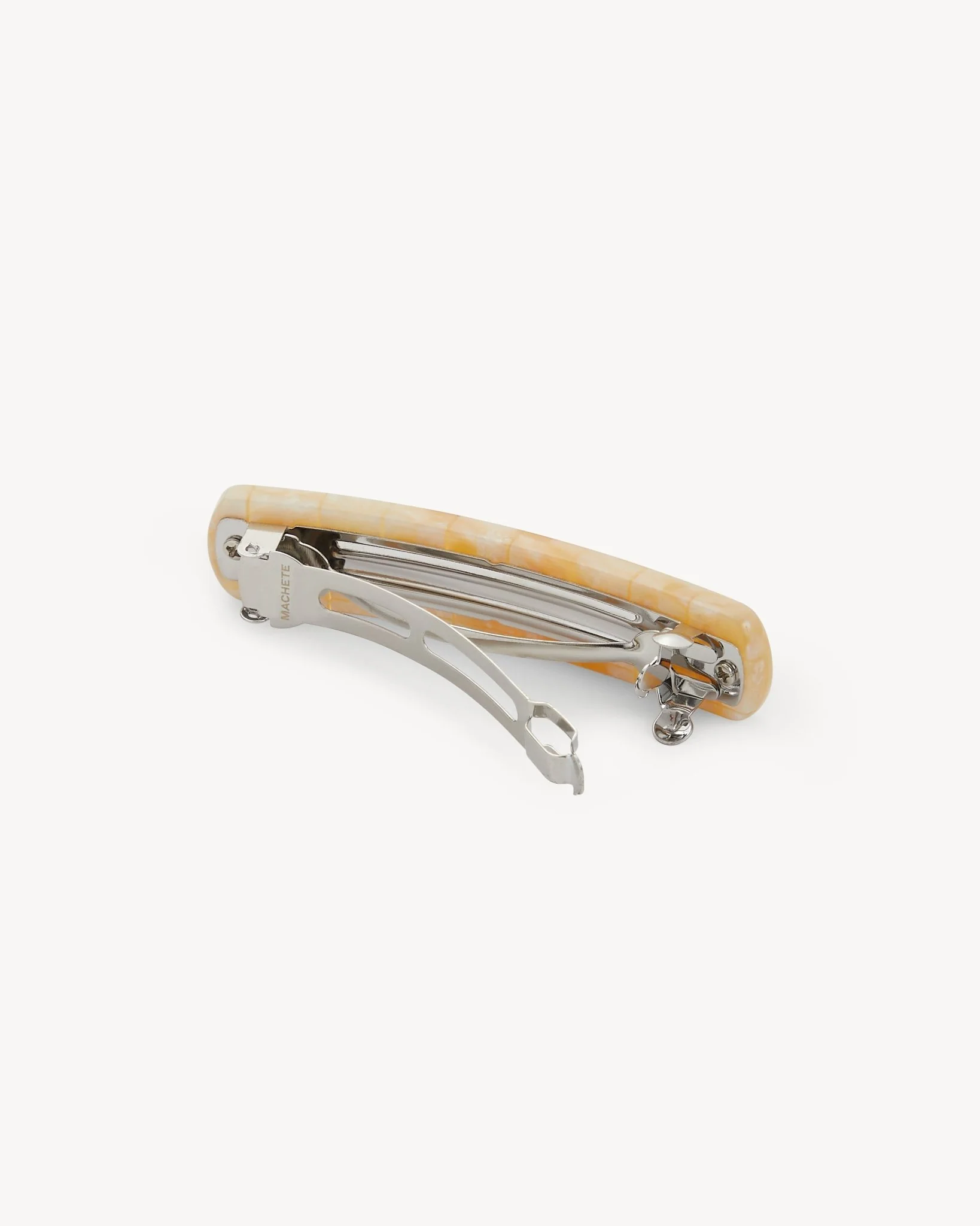 No. 3 Heirloom Barrette in Sea Shell Checker - Image 2