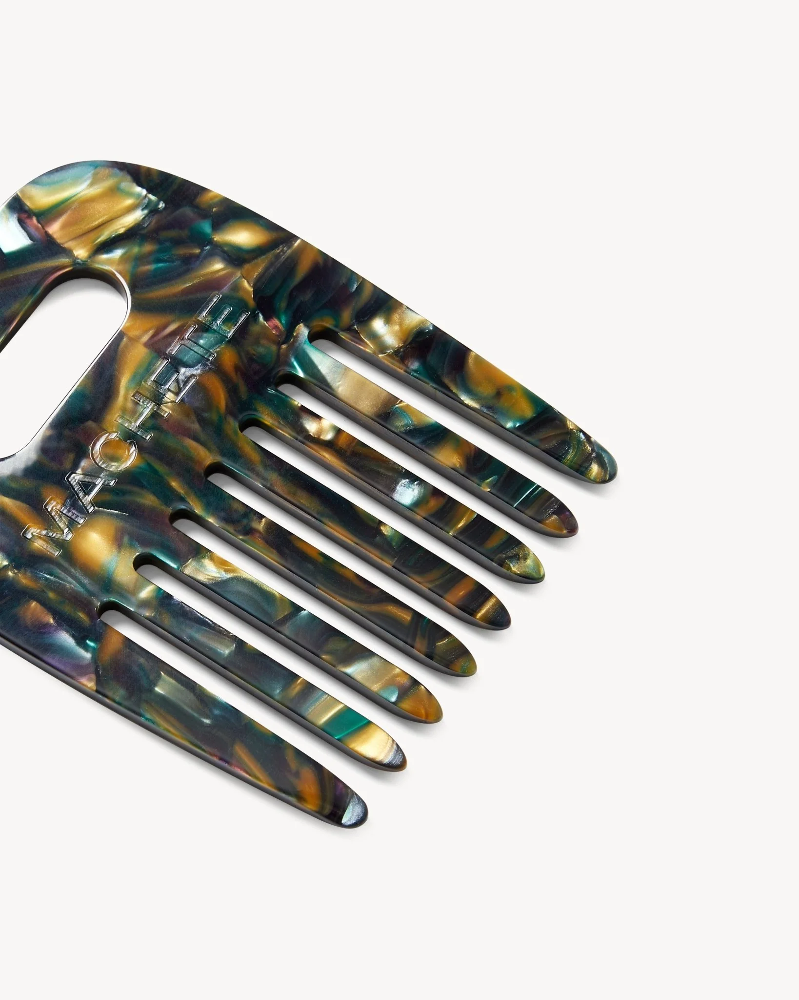 No. 4 Comb in Green Tortoise - Image 2