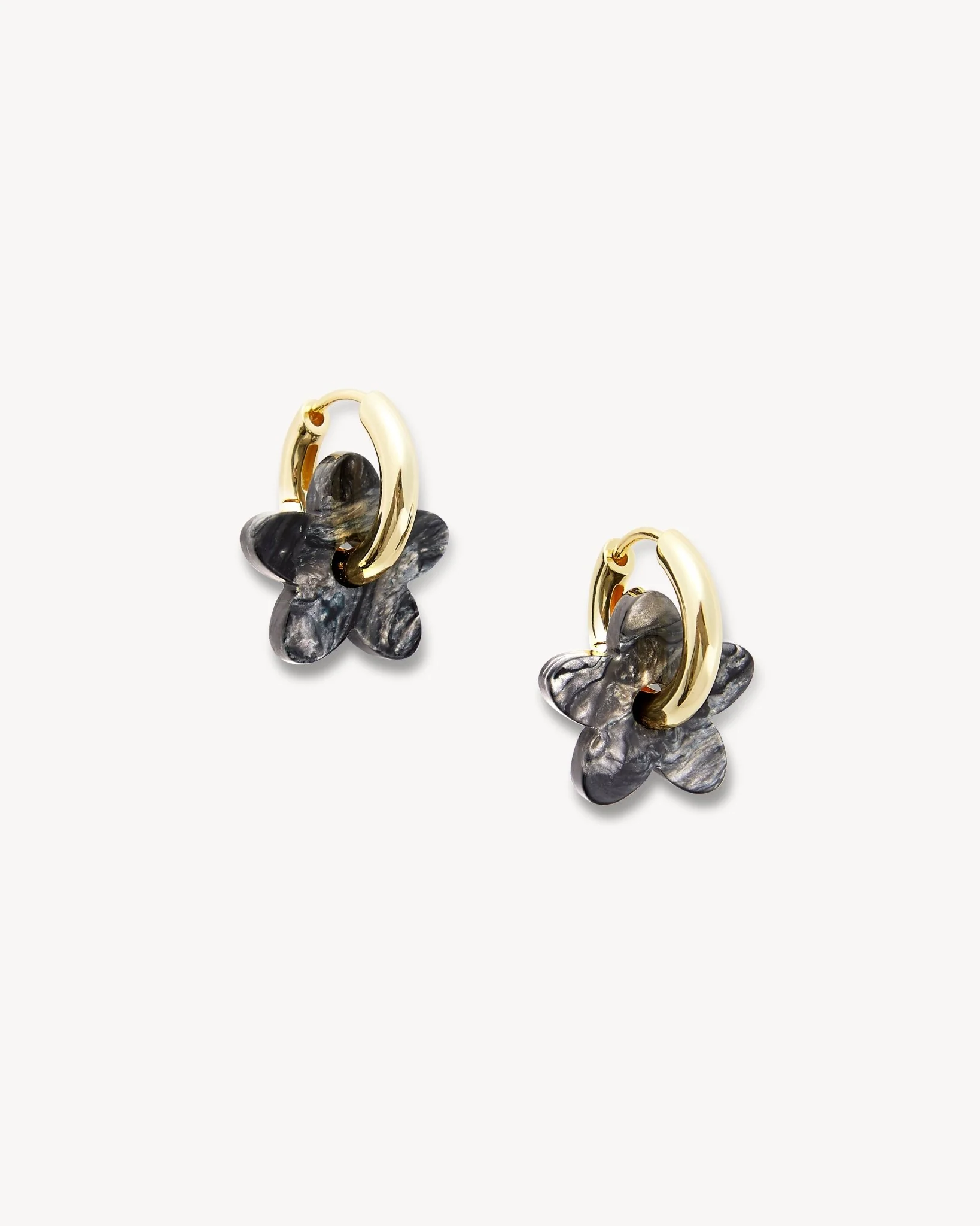 Petite Flower Charms in Obsidian - Image 2