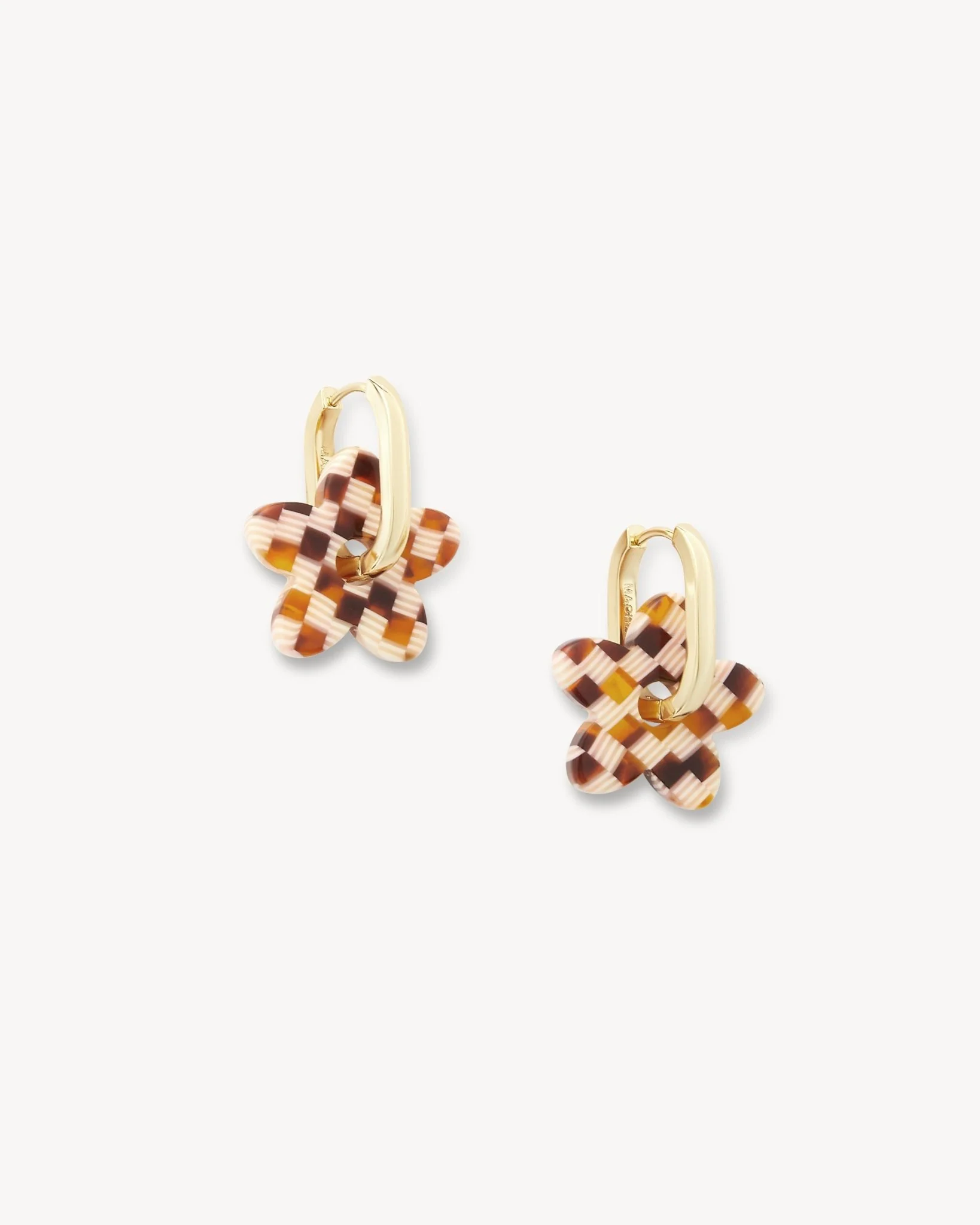 Petite Flower Charms in Tortoise Checker - Image 2