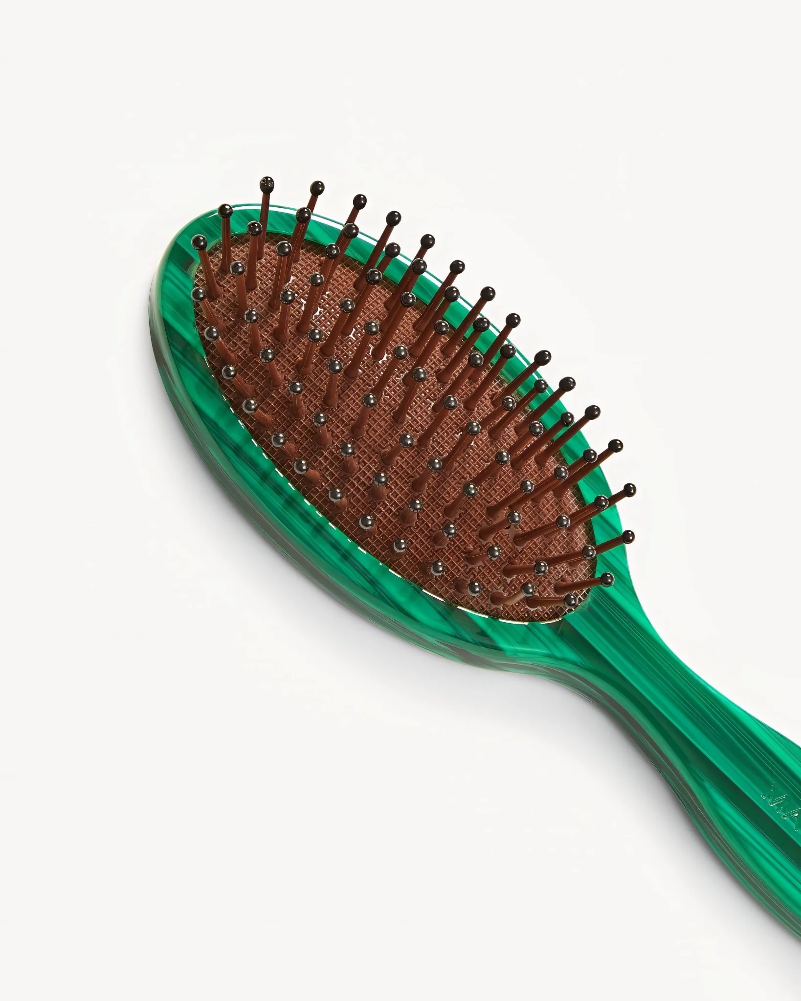 Travel Detangling Hair Brush in Malachite - Image 2