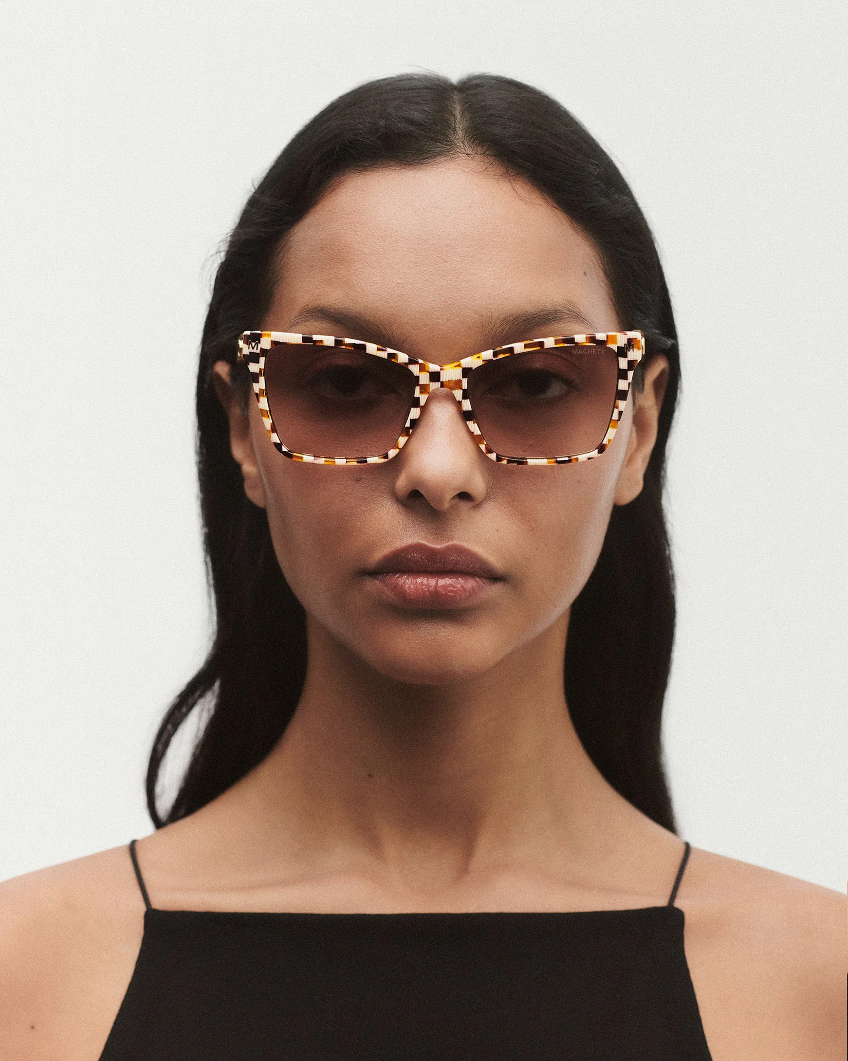Sally Sunglasses in Dark Tortoise Stripe - Image 5