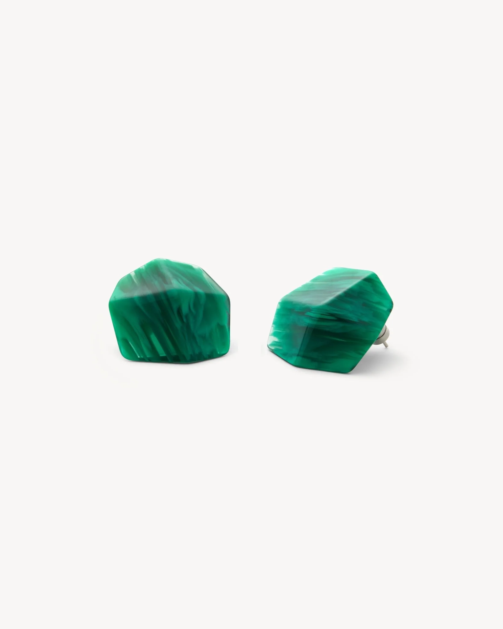 Sculpture Studs in Malachite - Image 2