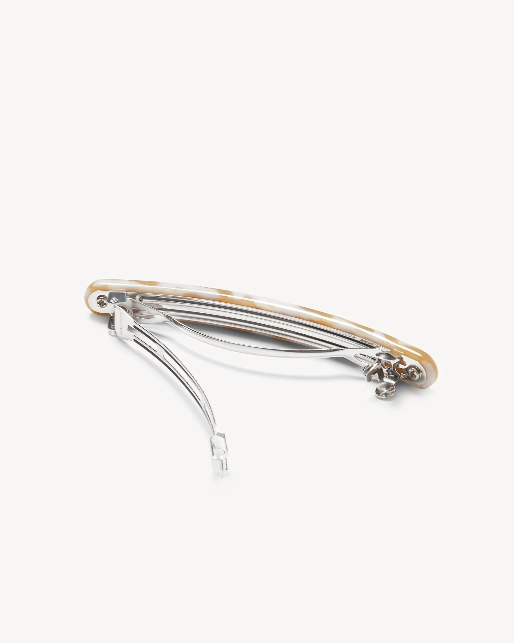 Slim Paris Barrette in Taupe Shell - Image 2