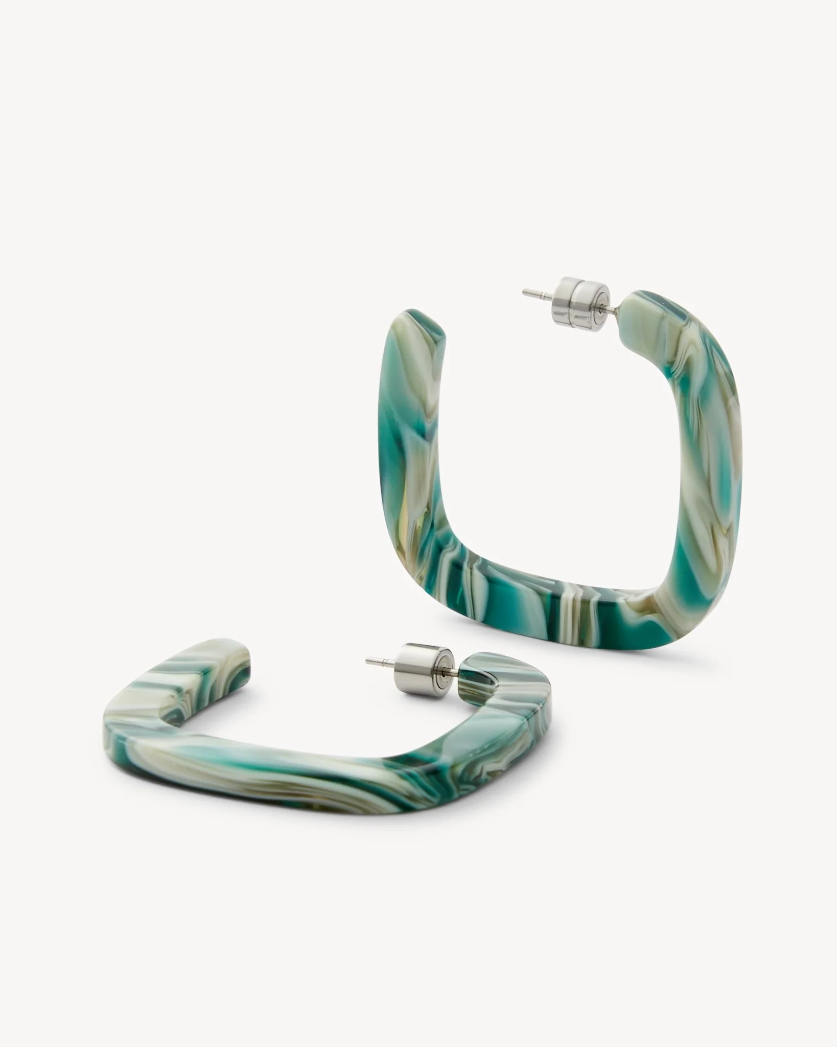 Midi Square Hoops in Stromanthe - Image 3