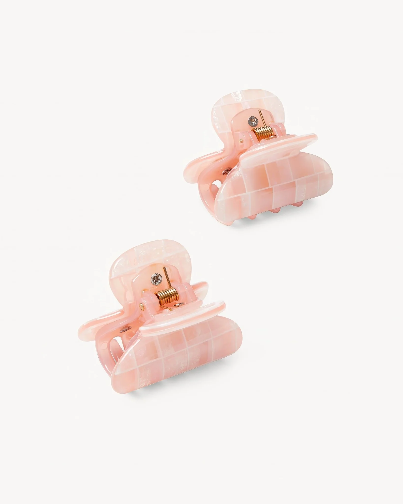 Twin Heirloom Claws in Apricot Shell Checker - Image 2
