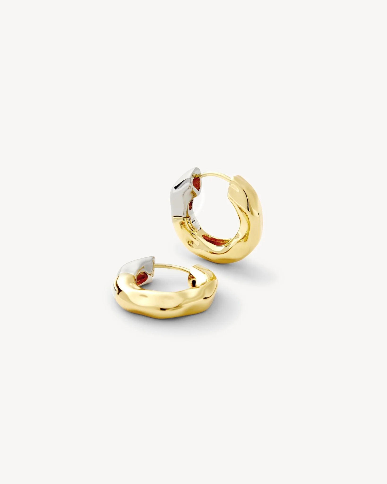 Wavy Chunky Hoops in 3/4 Gold - Image 3