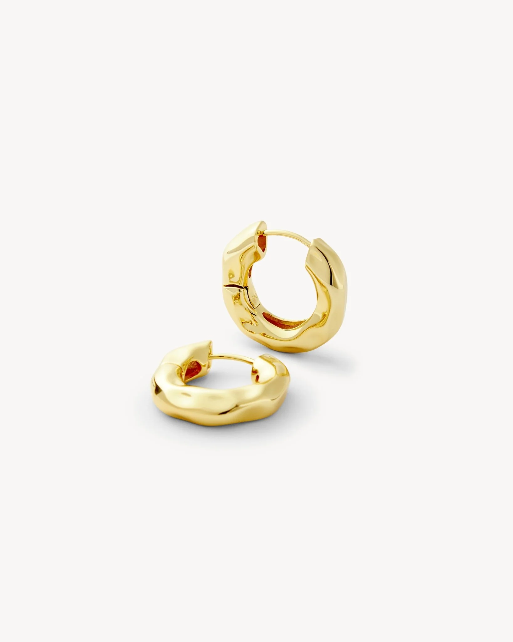 Wavy Chunky Hoops in Gold - Image 3